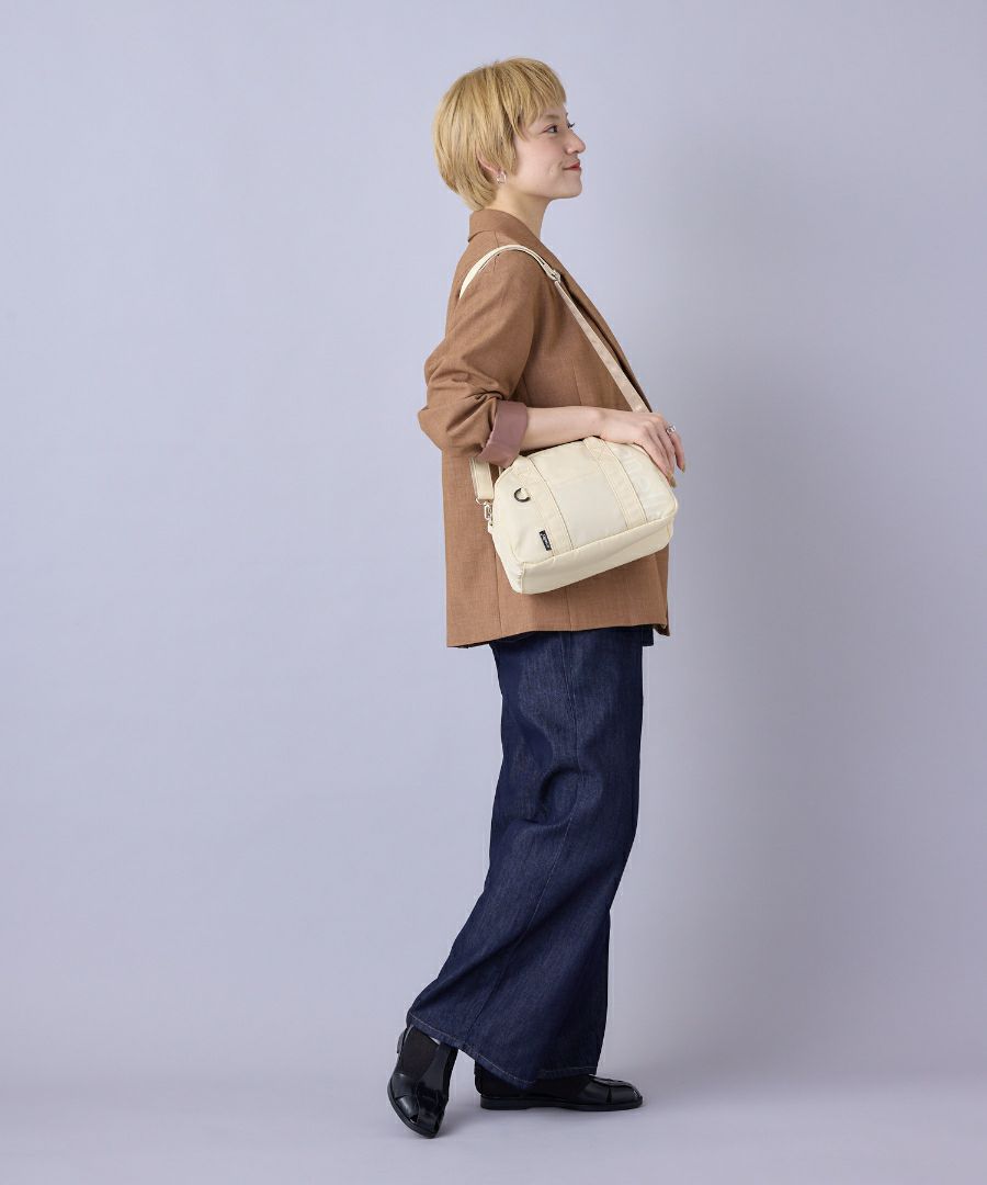 anello ボストンバッグ 両面撥水 ラバープリント パディング Dカン 2WAY mini ALF AIY0132