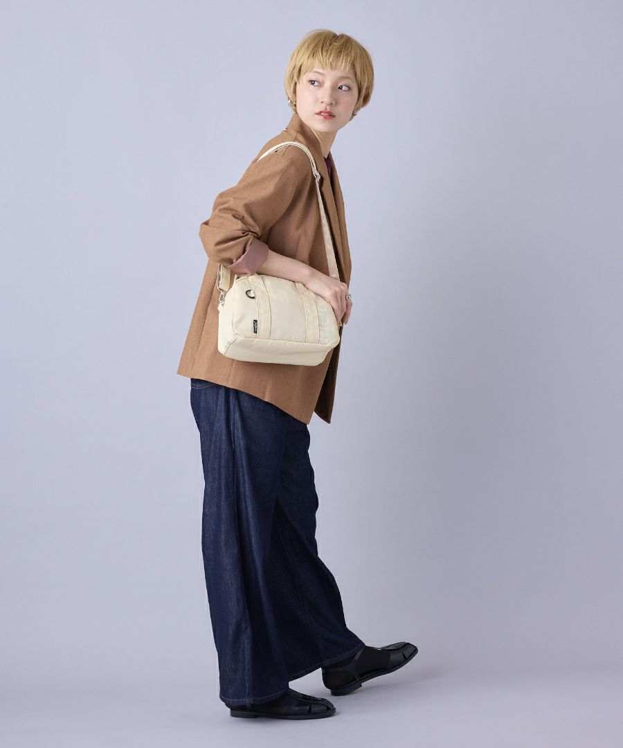 anello ボストンバッグ 両面撥水 ラバープリント パディング Dカン 2WAY mini ALF AIY0132