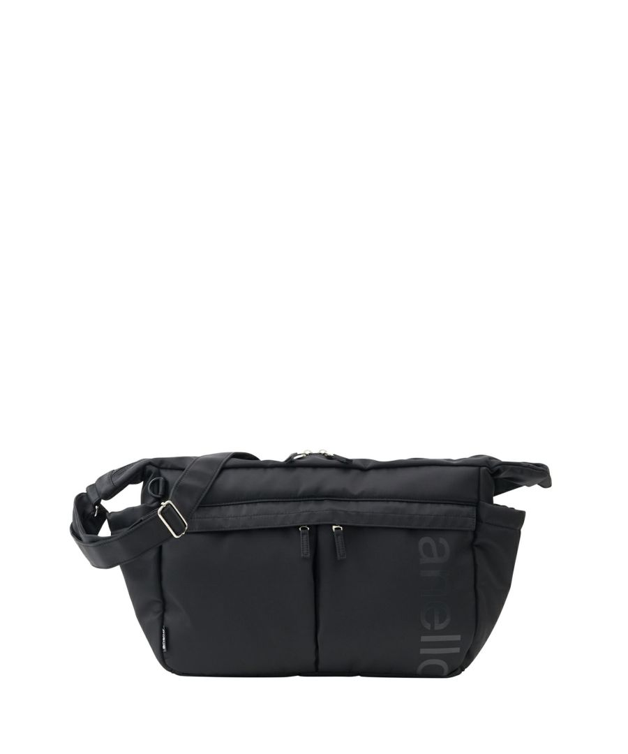 anello ショルダーバッグ 両面撥水 ラバープリント パディング Dカン A4 ALF AIY0133