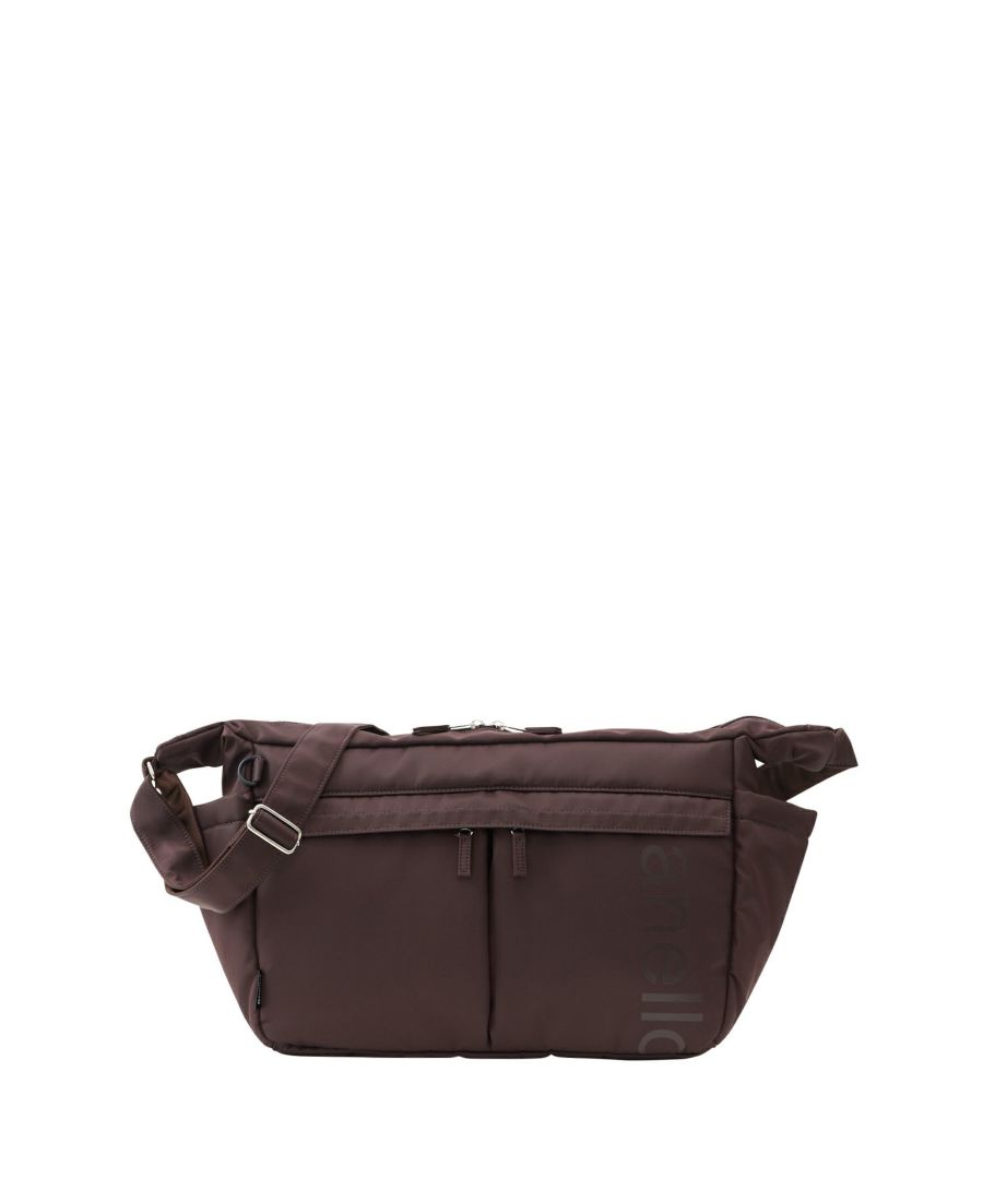 anello ショルダーバッグ 両面撥水 ラバープリント パディング Dカン A4 ALF AIY0133