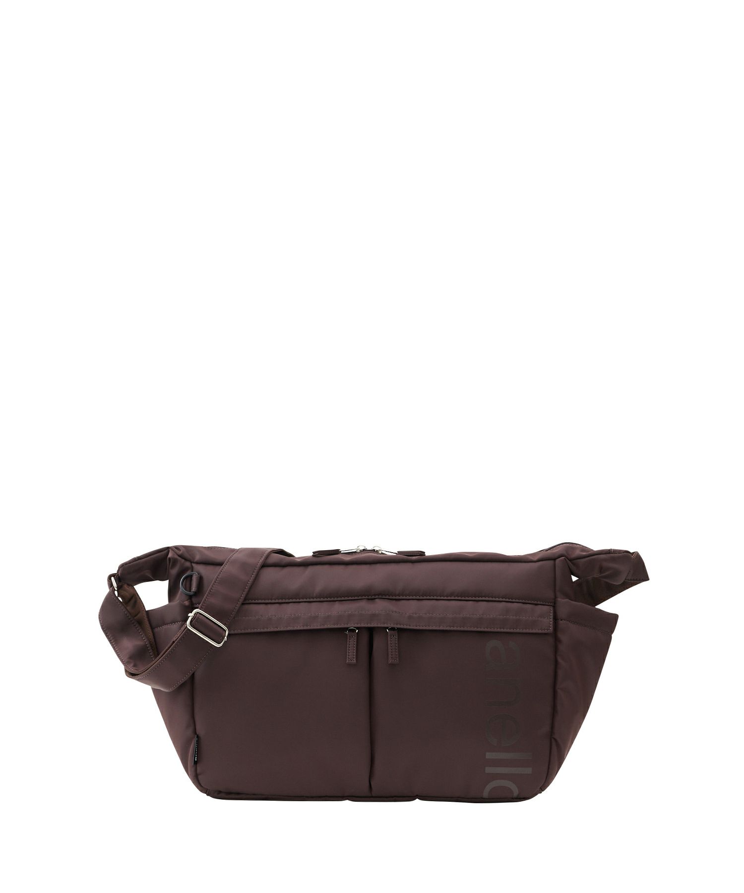 anello ショルダーバッグ 両面撥水 ラバープリント パディング Dカン A4 ALF AIY0133