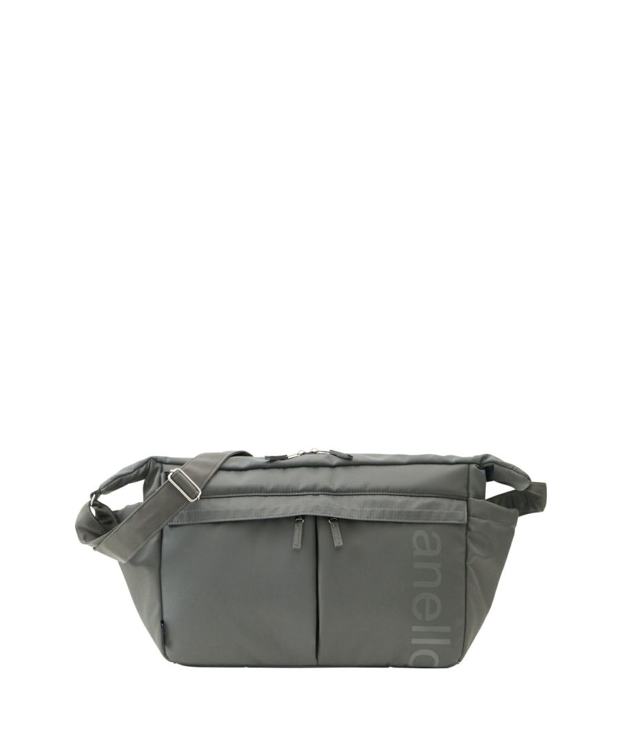 anello ショルダーバッグ 両面撥水 ラバープリント パディング Dカン A4 ALF AIY0133