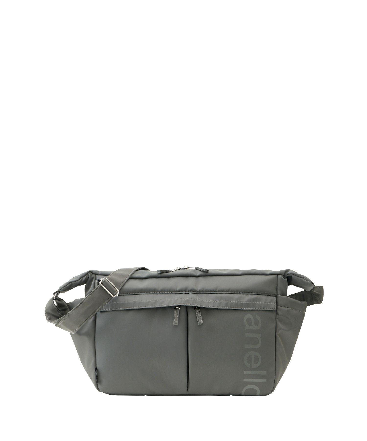 anello ショルダーバッグ 両面撥水 ラバープリント パディング Dカン A4 ALF AIY0133