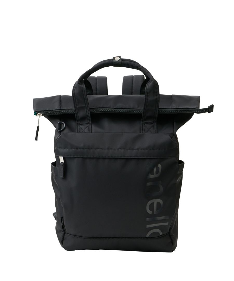 anello リュック バックパック 両面撥水 ラバープリント パディング Dカン PC収納 キャリーオン A4 ALF AIY0134