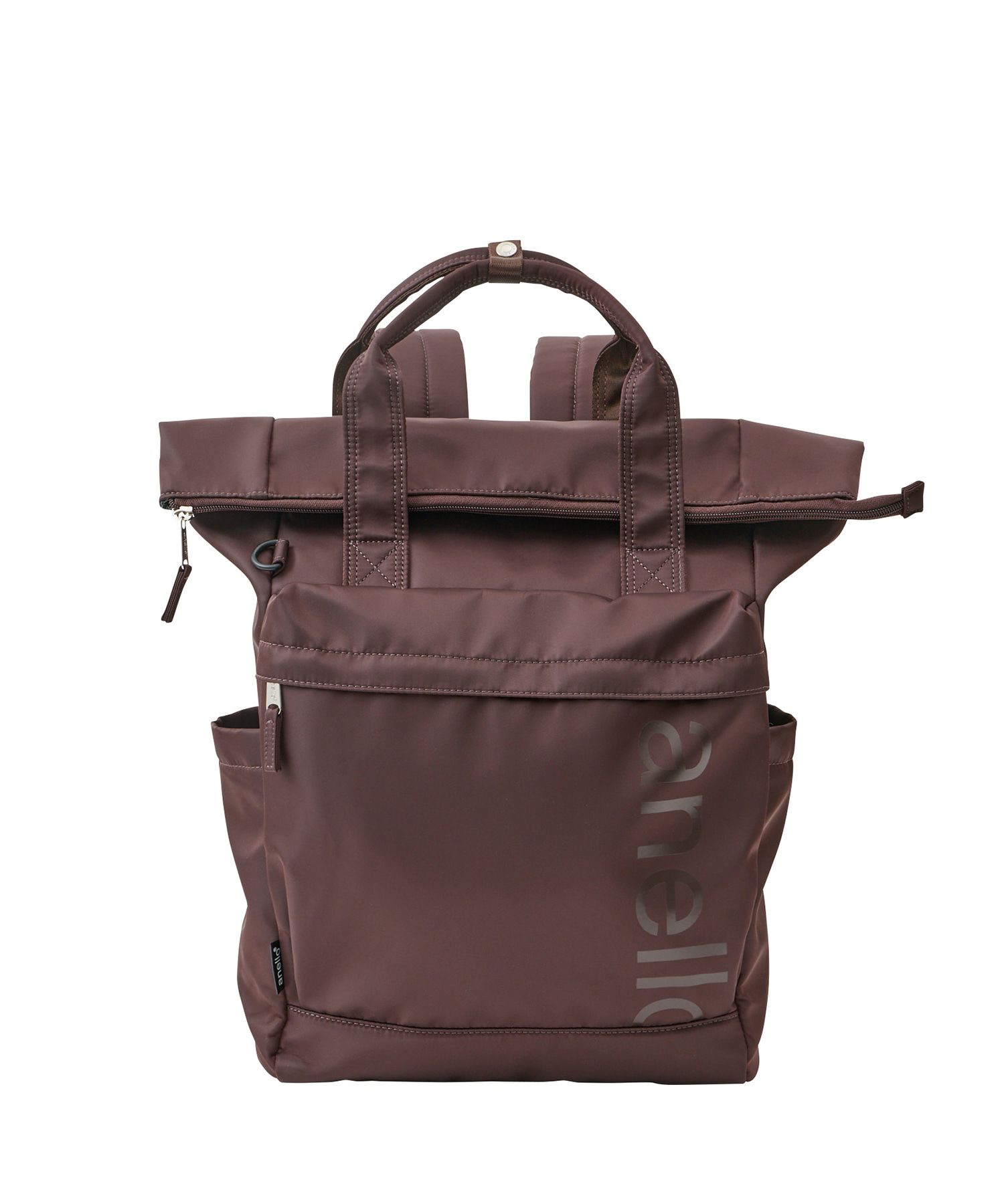 anello リュック バックパック 両面撥水 ラバープリント パディング Dカン PC収納 キャリーオン A4 ALF AIY0134