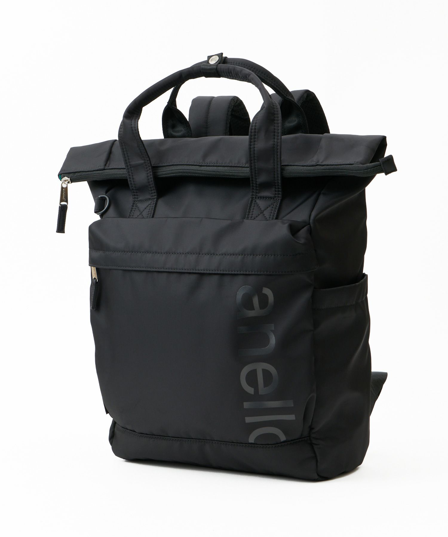 anello リュック バックパック 両面撥水 ラバープリント パディング Dカン PC収納 キャリーオン A4 ALF AIY0134