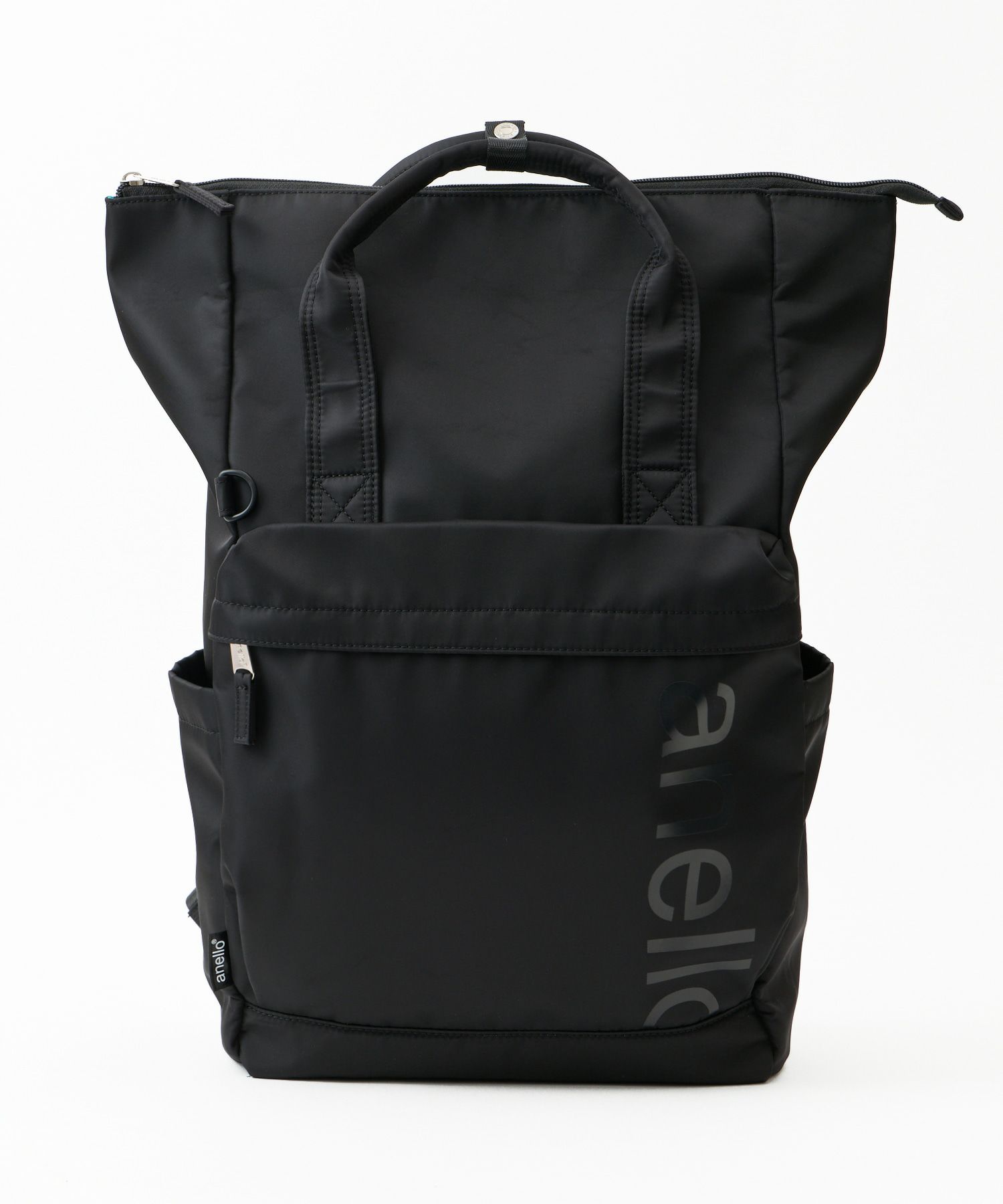 anello リュック バックパック 両面撥水 ラバープリント パディング Dカン PC収納 キャリーオン A4 ALF AIY0134