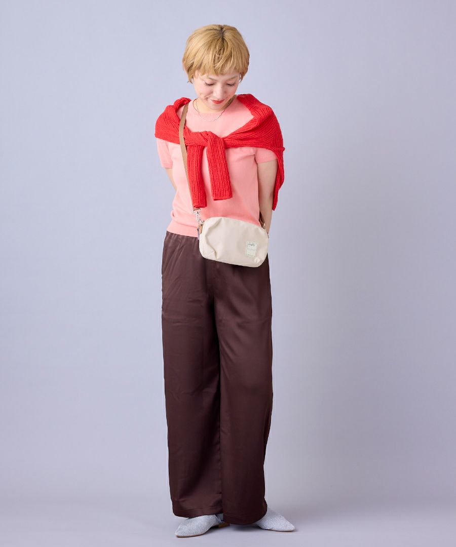 anello ショルダーバッグ 両面撥水 お財布機能 mini CIRCLE ATS0656