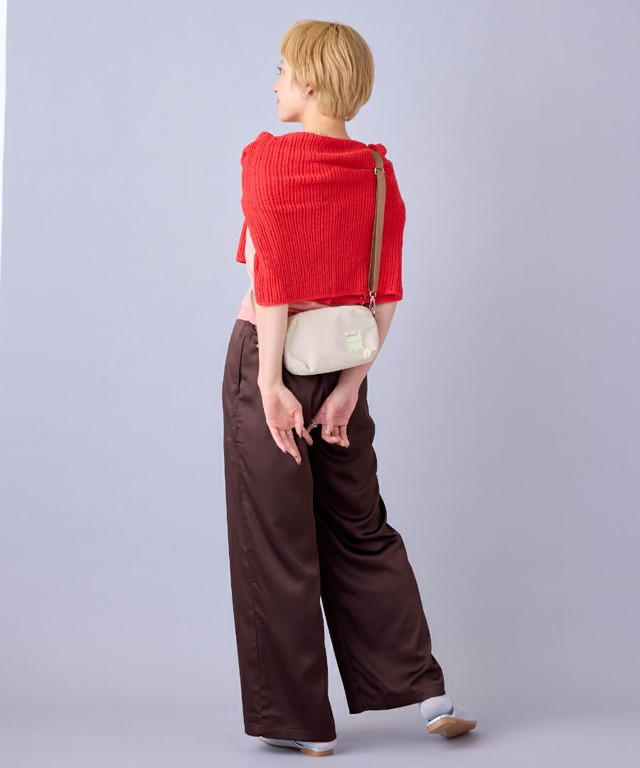 anello ショルダーバッグ 両面撥水 お財布機能 mini CIRCLE ATS0656