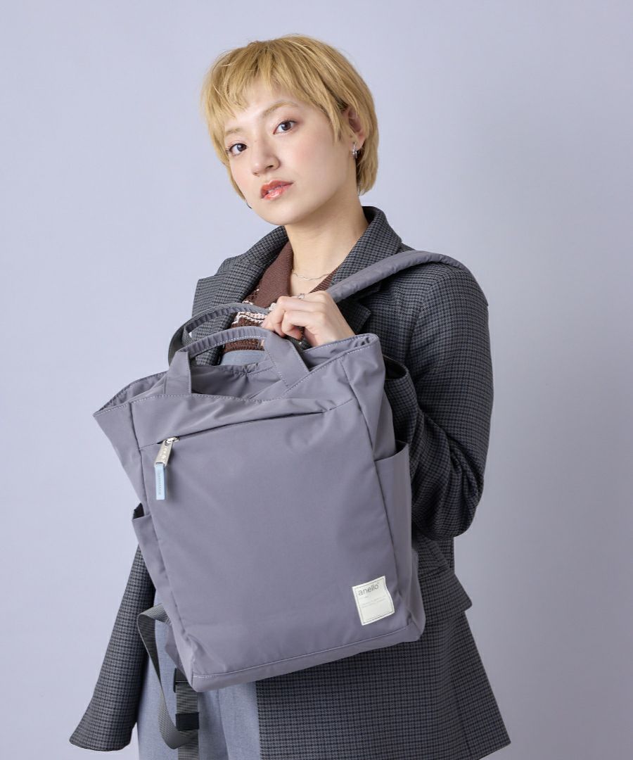 anello リュック バックパック 両面撥水 セキュリティポケット A4 5ポケ 背面メッシュ A4 CIRCLE ATS0658