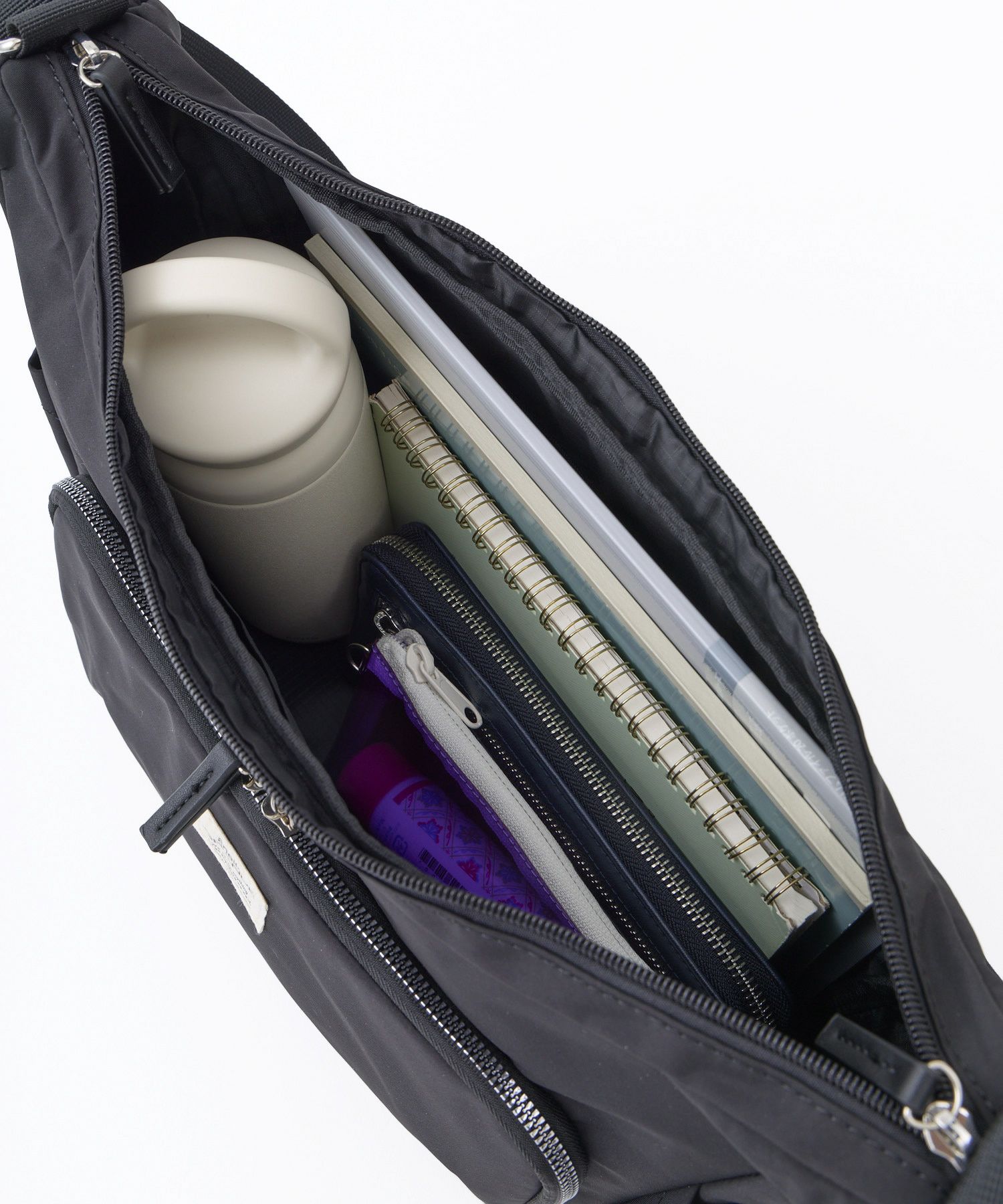 anello GRANDE ショルダーバッグ 両面撥水 10ポケット 金属ビスロンファスナー A4 CORY GGY0152