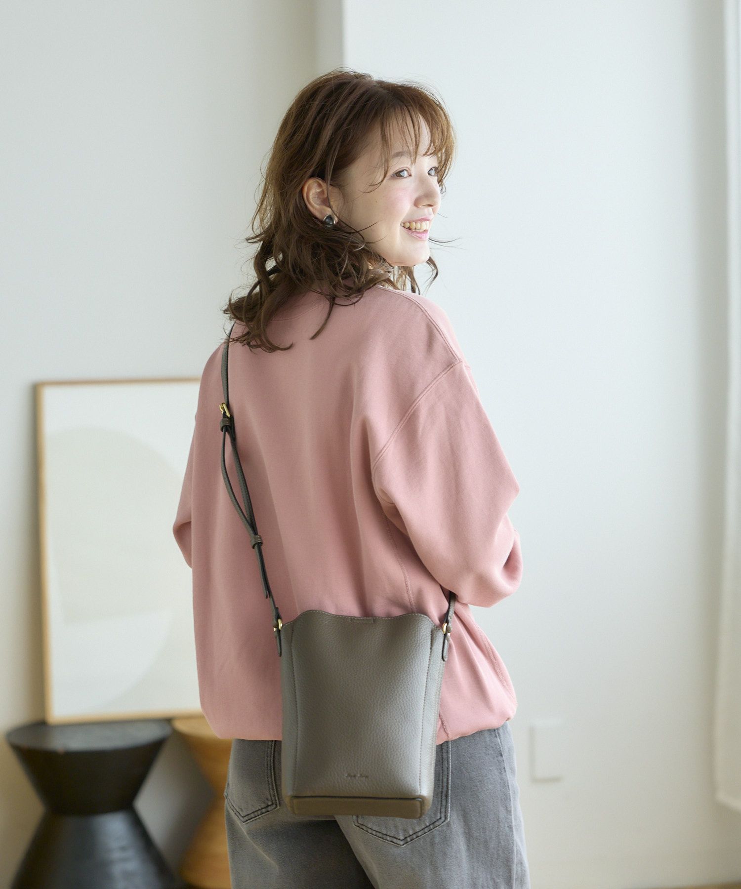 Legato Largo ショルダーバッグ シボ合皮 高見え 軽量 3つ口仕様 0 レトロシボ LH-D1376