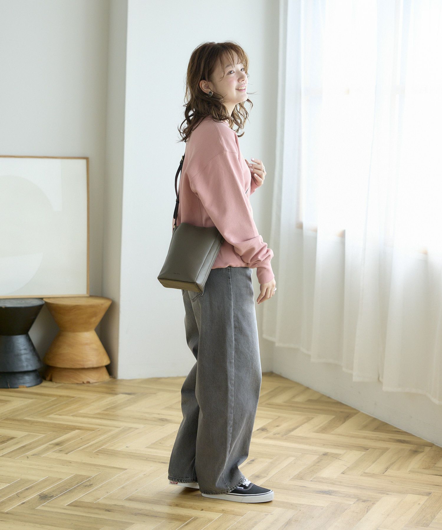 Legato Largo ショルダーバッグ シボ合皮 高見え 軽量 3つ口仕様 0 レトロシボ LH-D1376