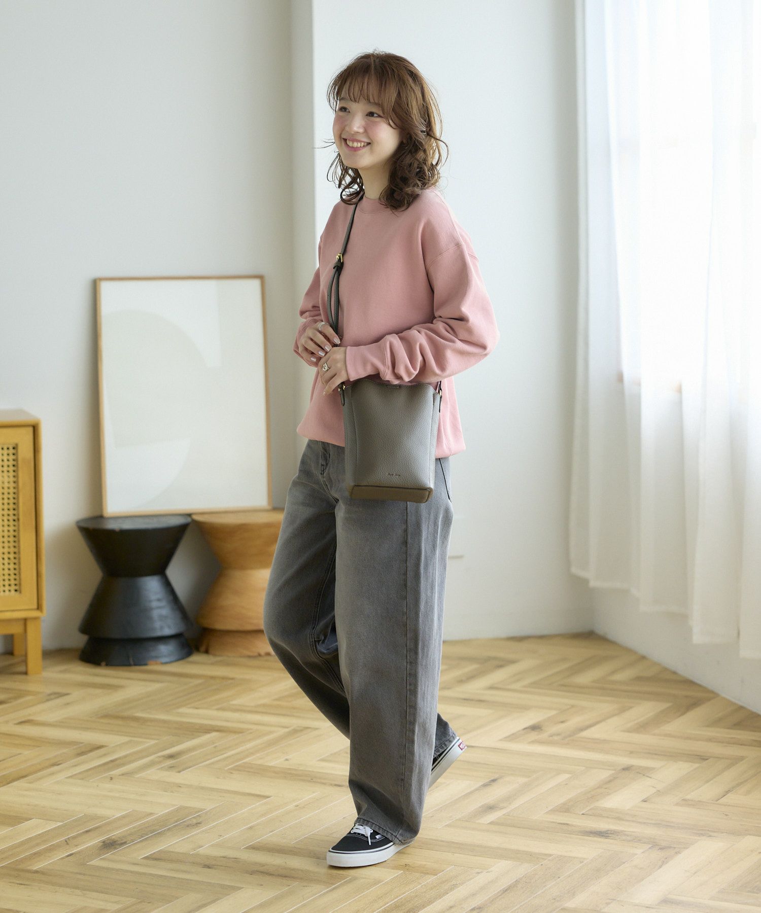 Legato Largo ショルダーバッグ シボ合皮 高見え 軽量 3つ口仕様 0 レトロシボ LH-D1376