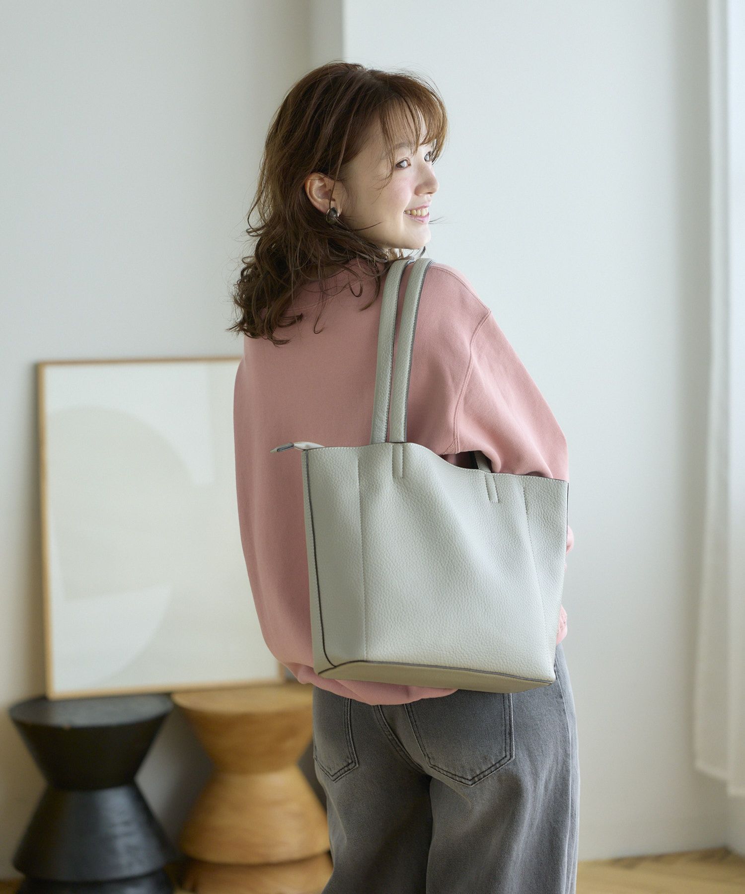 Legato Largo トートバッグ シボ合皮 高見え 軽量 3つ口仕様 A5 レトロシボ LH-D1378