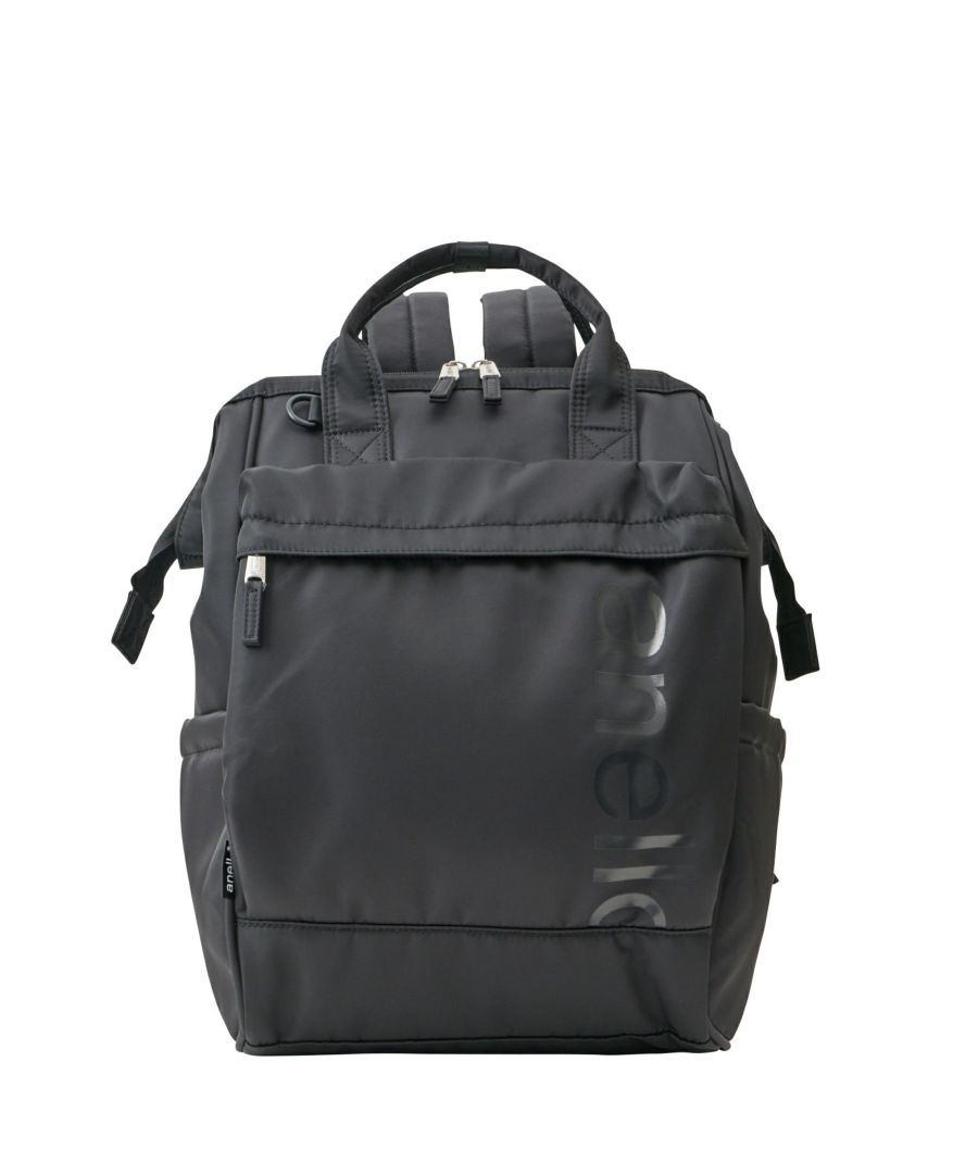 anello リュック バックパック 両面撥水 ラバープリント パディング Dカン PC収納 キャリーオン A4 ALF AIY0135