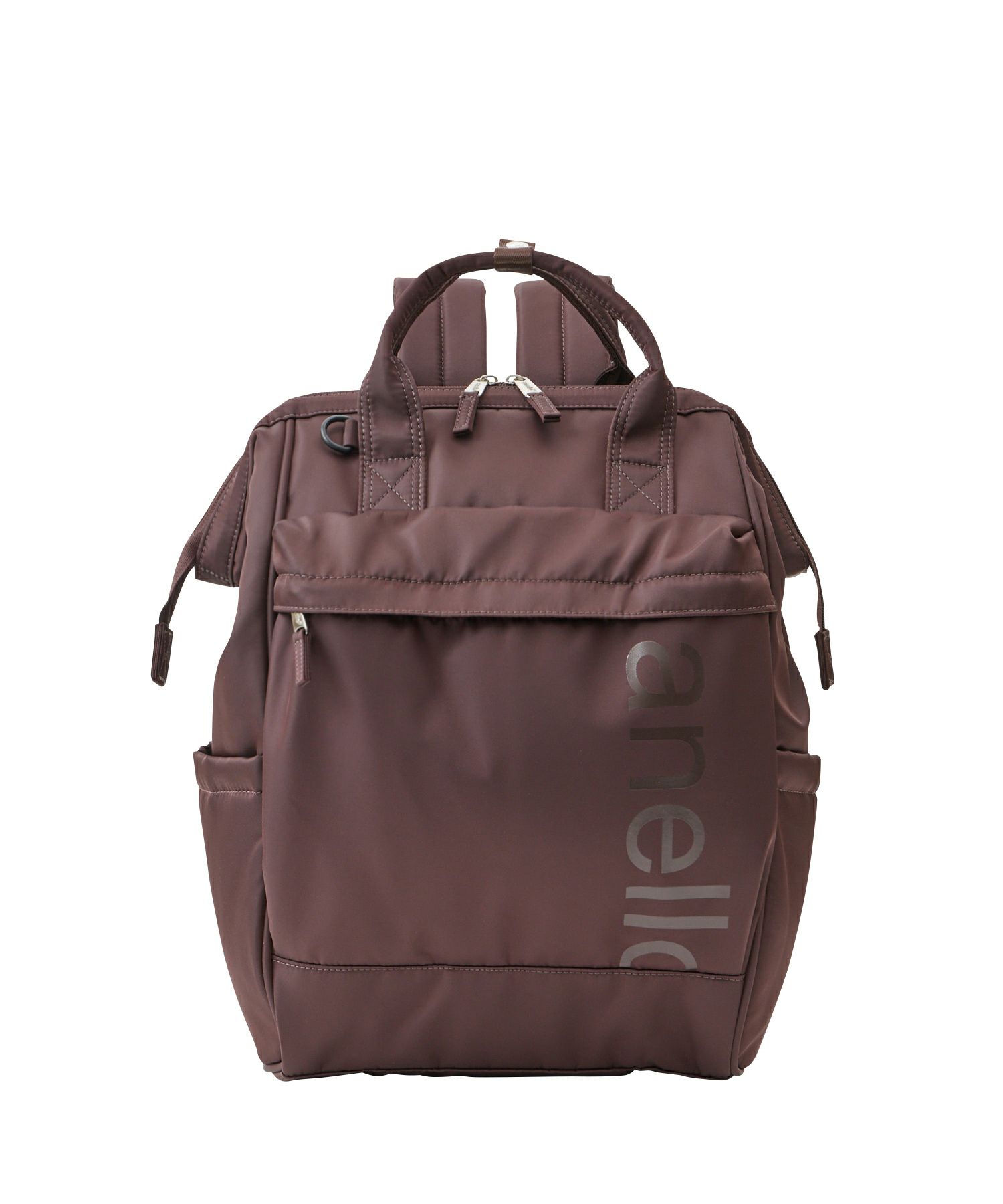 anello リュック バックパック 両面撥水 ラバープリント パディング Dカン PC収納 キャリーオン A4 ALF AIY0135