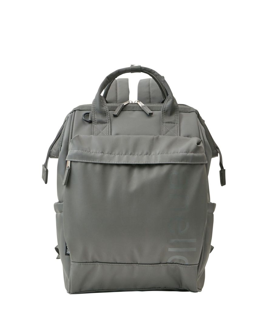 anello リュック バックパック 両面撥水 ラバープリント パディング Dカン PC収納 キャリーオン A4 ALF AIY0135