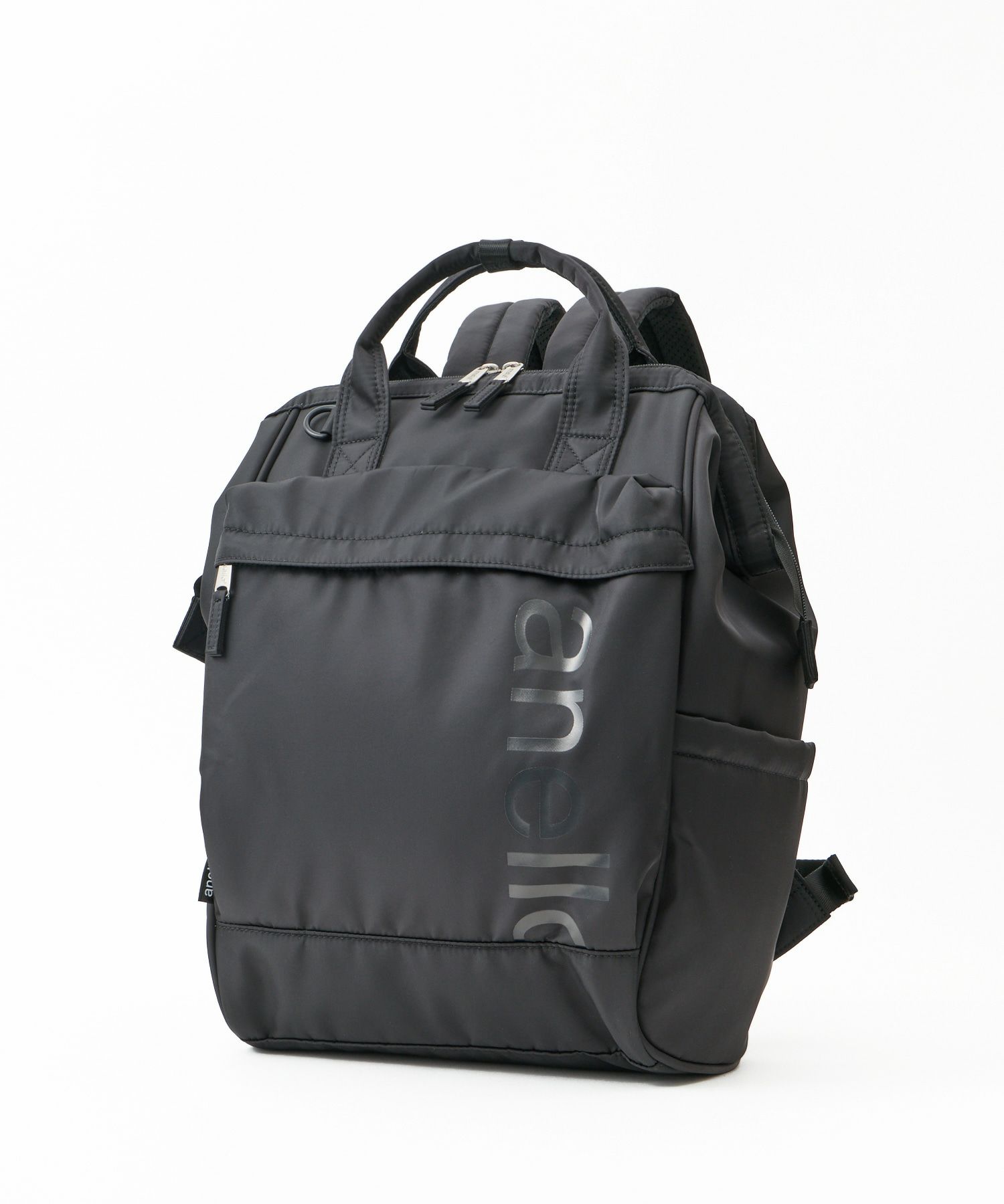 anello リュック バックパック 両面撥水 ラバープリント パディング Dカン PC収納 キャリーオン A4 ALF AIY0135