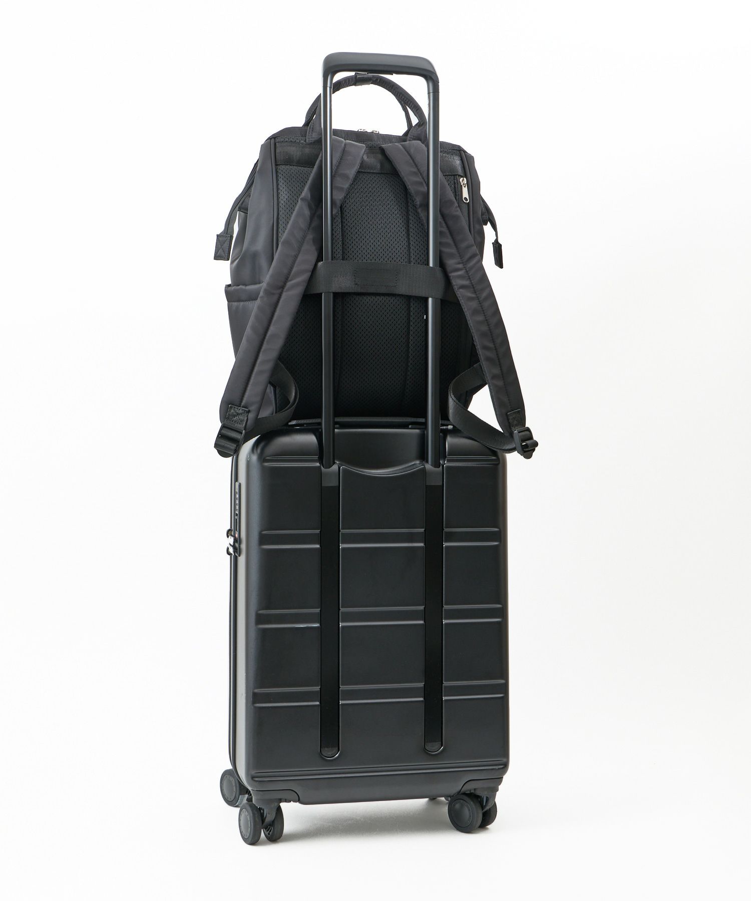 anello リュック バックパック 両面撥水 ラバープリント パディング Dカン PC収納 キャリーオン A4 ALF AIY0135