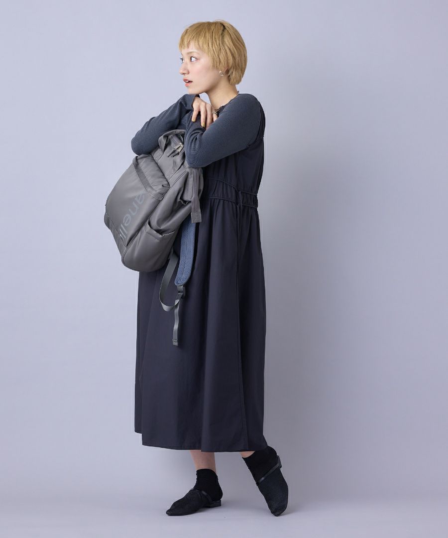 anello リュック バックパック 両面撥水 ラバープリント パディング Dカン PC収納 キャリーオン A4 ALF AIY0135