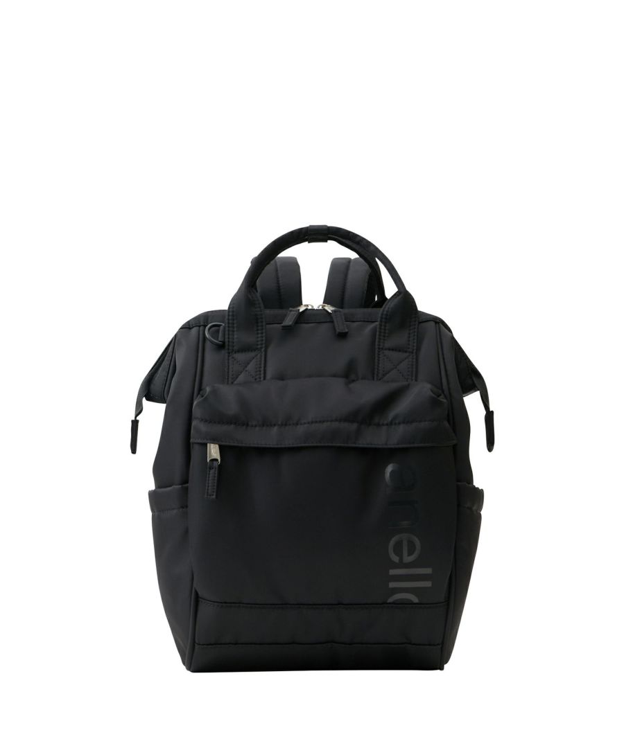 anello リュック バックパック 両面撥水 ラバープリント パディング Dカン キャリーオン A4 ALF AIY0136