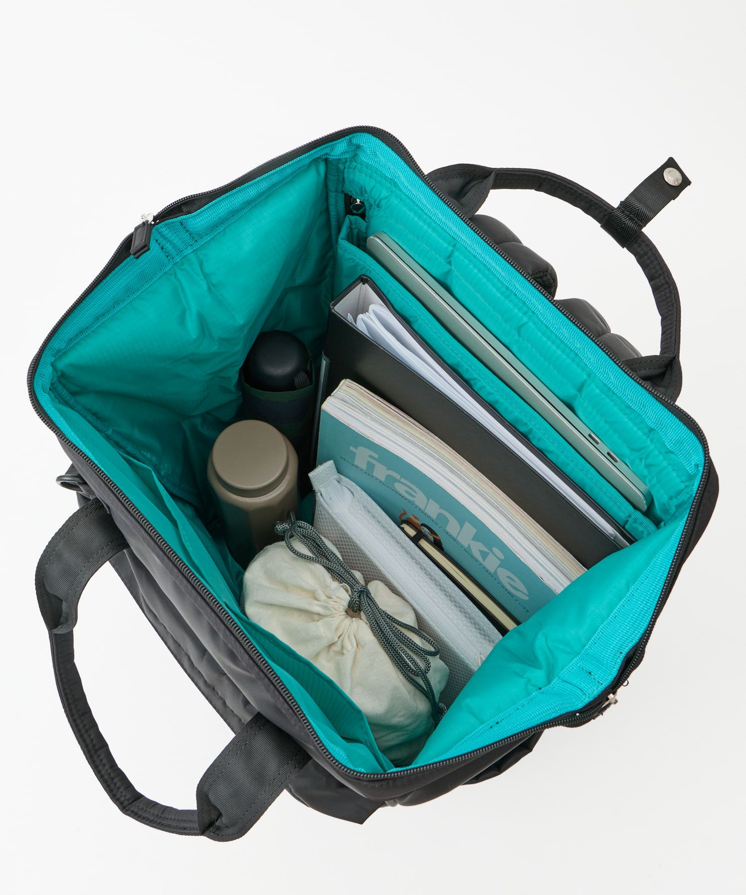 anello リュック バックパック 両面撥水 ﾗﾊﾞｰﾌﾟﾘﾝﾄ ﾊﾟﾃﾞｨﾝｸﾞ Dｶﾝ PC収納 ｷｬﾘｰｵﾝ ｾｷｭﾘﾃｨﾎﾟｹｯﾄ A4 ALF AIY0137