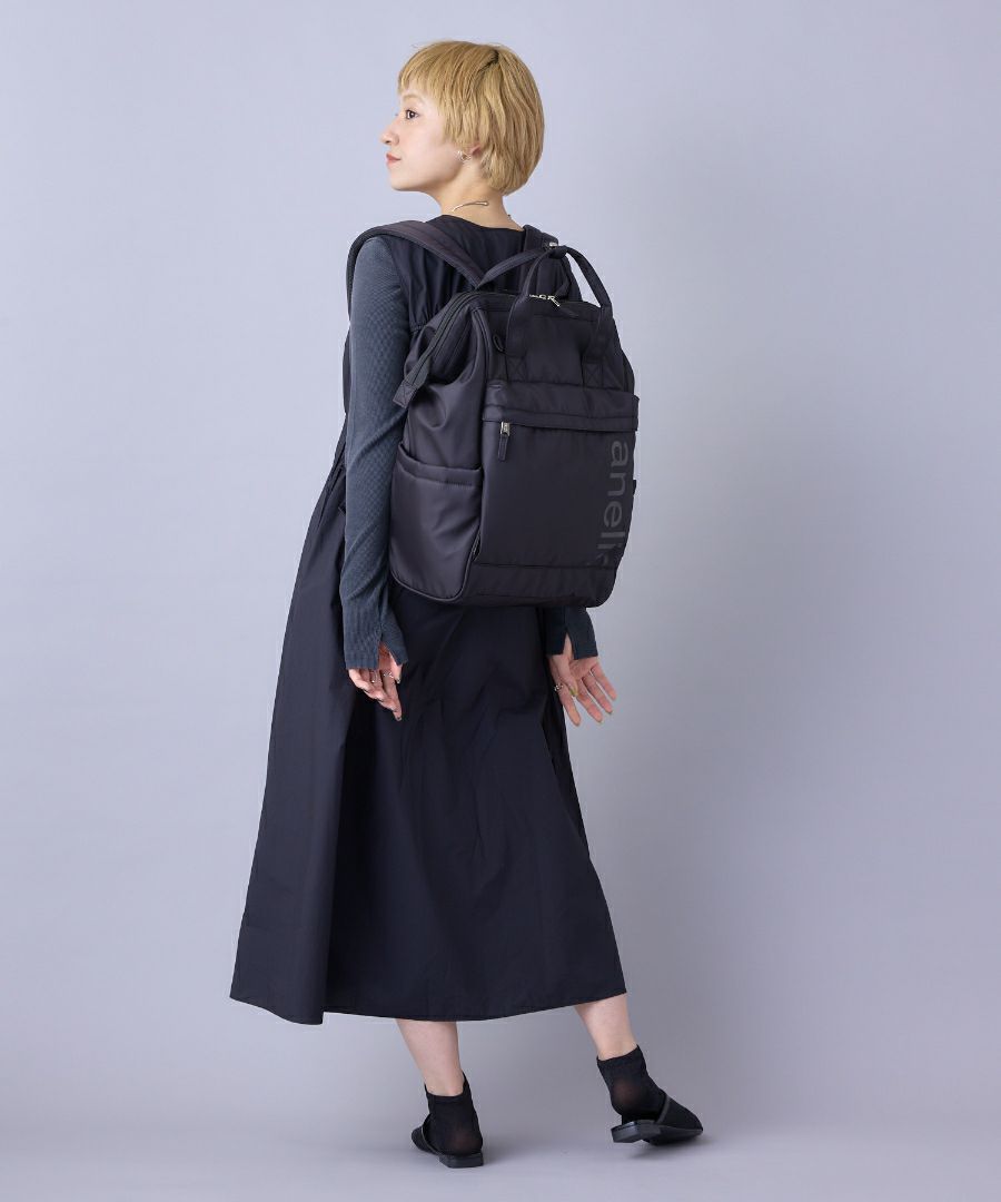 anello リュック バックパック 両面撥水 ﾗﾊﾞｰﾌﾟﾘﾝﾄ ﾊﾟﾃﾞｨﾝｸﾞ Dｶﾝ PC収納 ｷｬﾘｰｵﾝ ｾｷｭﾘﾃｨﾎﾟｹｯﾄ A4 ALF AIY0137