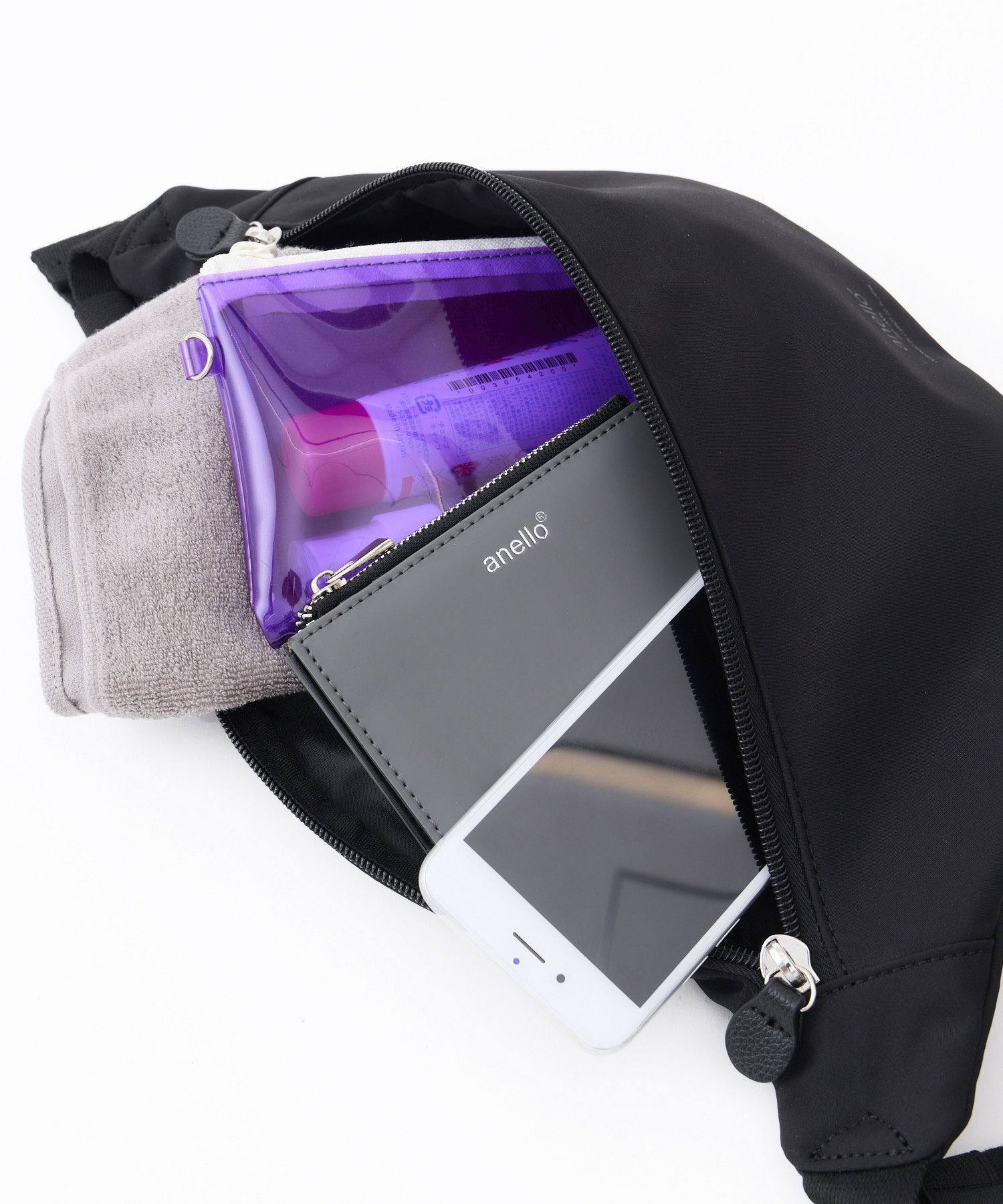 anello ボディバッグ ウエストポーチ 両面撥水 mini WILLIE AGB5015