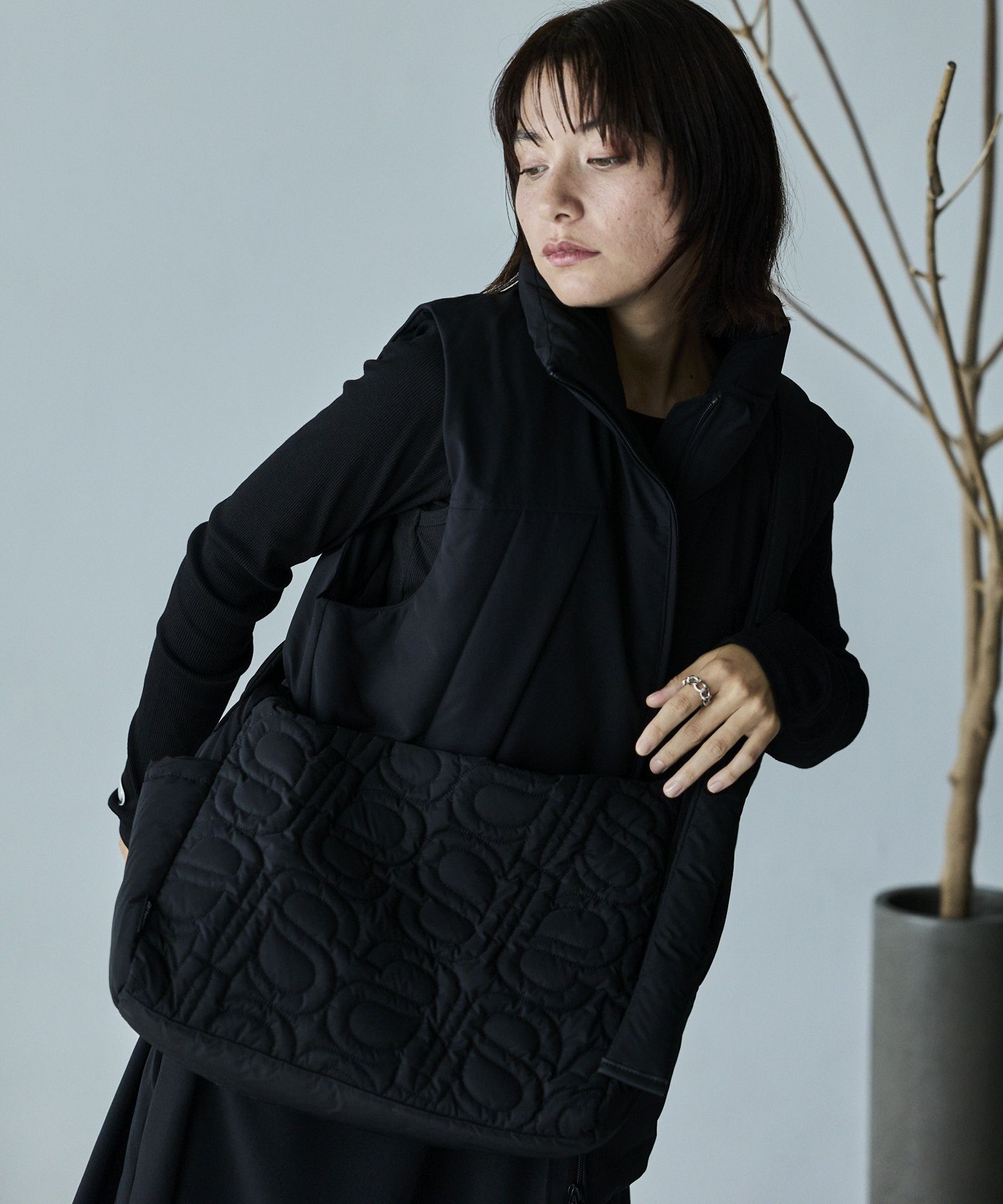 anello ショルダーバッグ 撥水 軽量 キルティング A4 LOLLY AIY0174