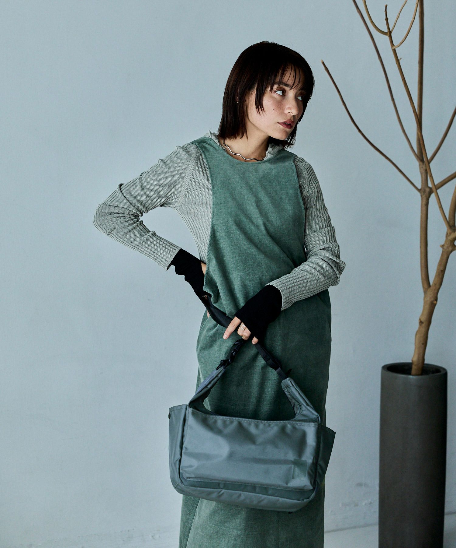 anello ショルダーバッグ TPU素材底ポケット カラーメッシュポケット 両面撥水 A4 SHARE ATH3772