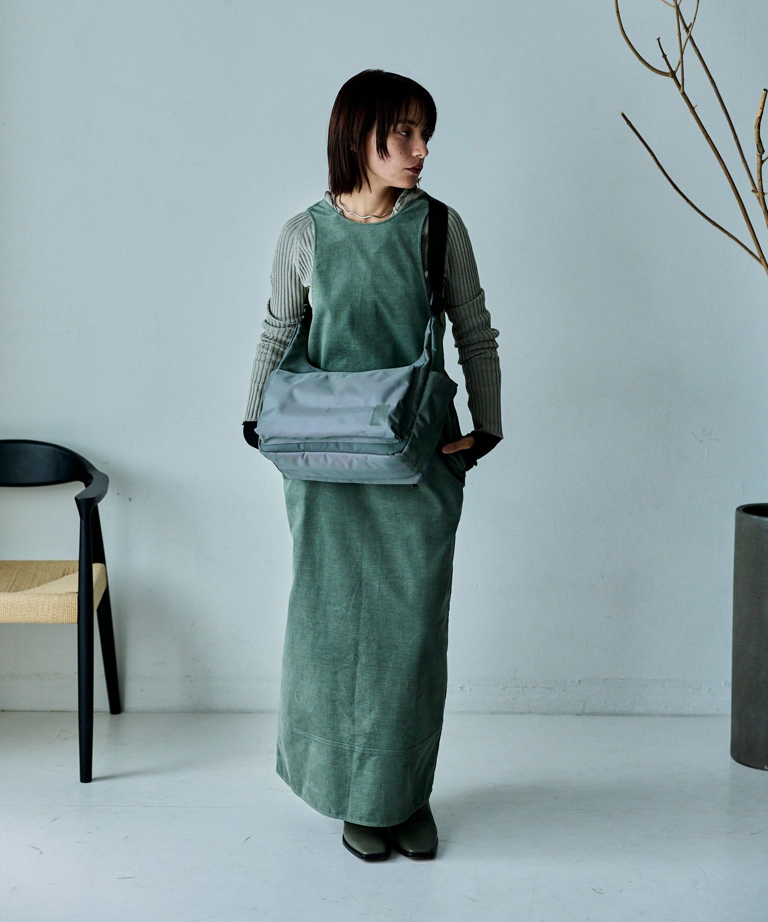 anello ショルダーバッグ TPU素材底ポケット カラーメッシュポケット 両面撥水 A4 SHARE ATH3772