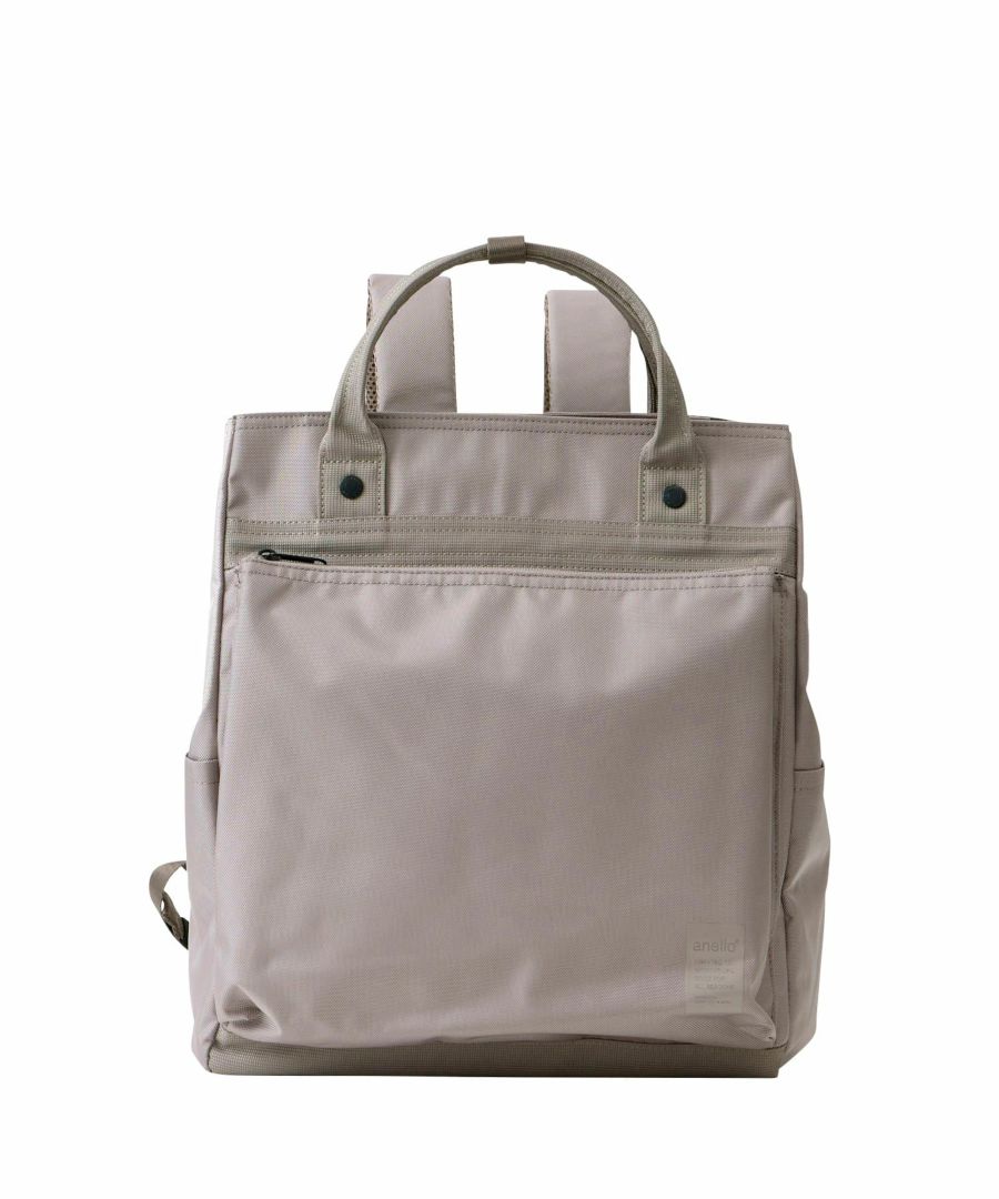 anello リュック バックパック TPU素材底ポケット カラーメッシュポケット 両面撥水 2WAY ｷｬﾘｰｵﾝ A4 SHARE ATH3773