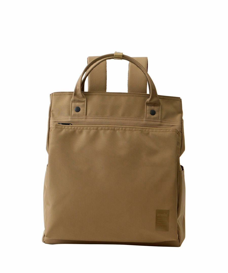 anello リュック バックパック TPU素材底ポケット カラーメッシュポケット 両面撥水 2WAY ｷｬﾘｰｵﾝ A4 SHARE ATH3773