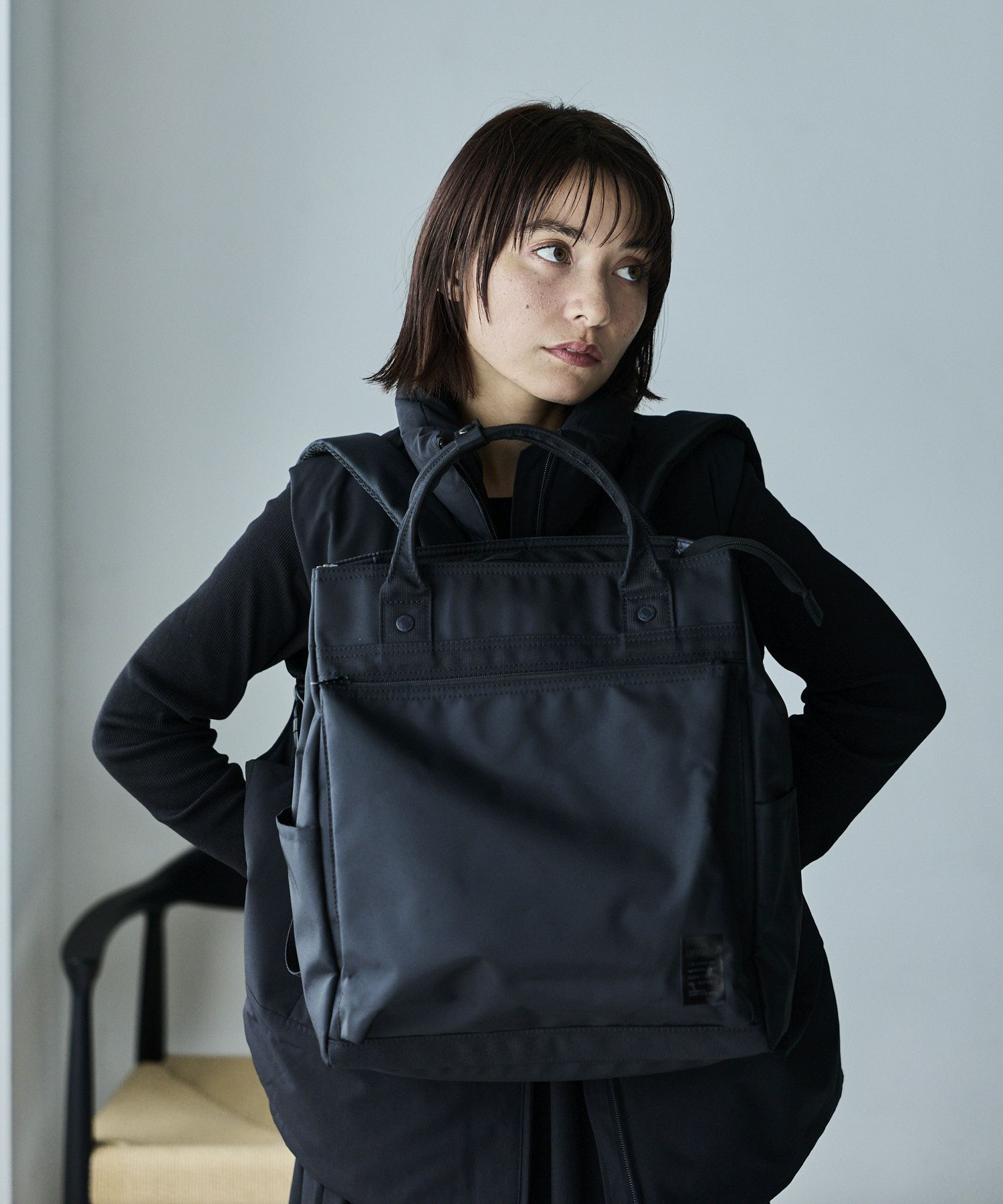 anello リュック バックパック TPU素材底ポケット カラーメッシュポケット 両面撥水 2WAY ｷｬﾘｰｵﾝ A4 SHARE ATH3773