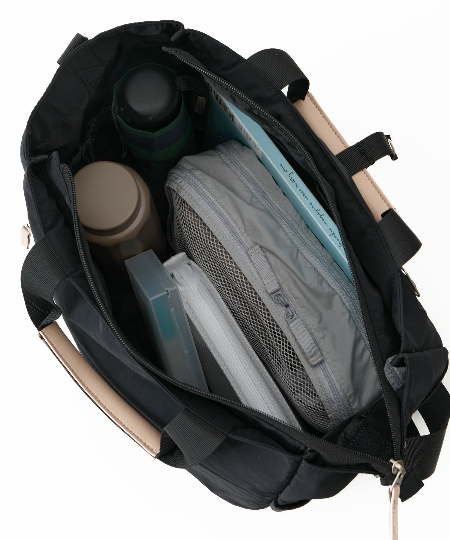 anello GRANDE トートバッグ 両面撥水 軽量 10ポケット 2WAY A4 A4 SABLE GTM0973