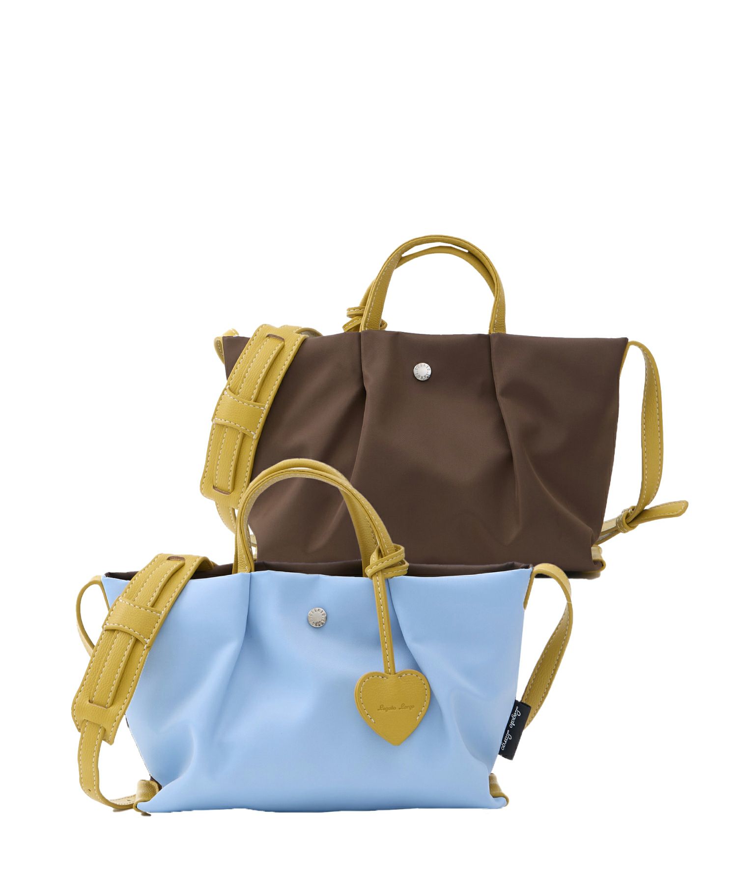 Legato Largo ショルダーバッグ 肩楽 撥水 自立 ｼｮﾙﾀﾞｰﾊﾟｯﾄﾞ付き Wﾌｪｲｽ ｸﾛｼｪｯﾄ付き 底鋲付き mini 肩楽 LH-X0591