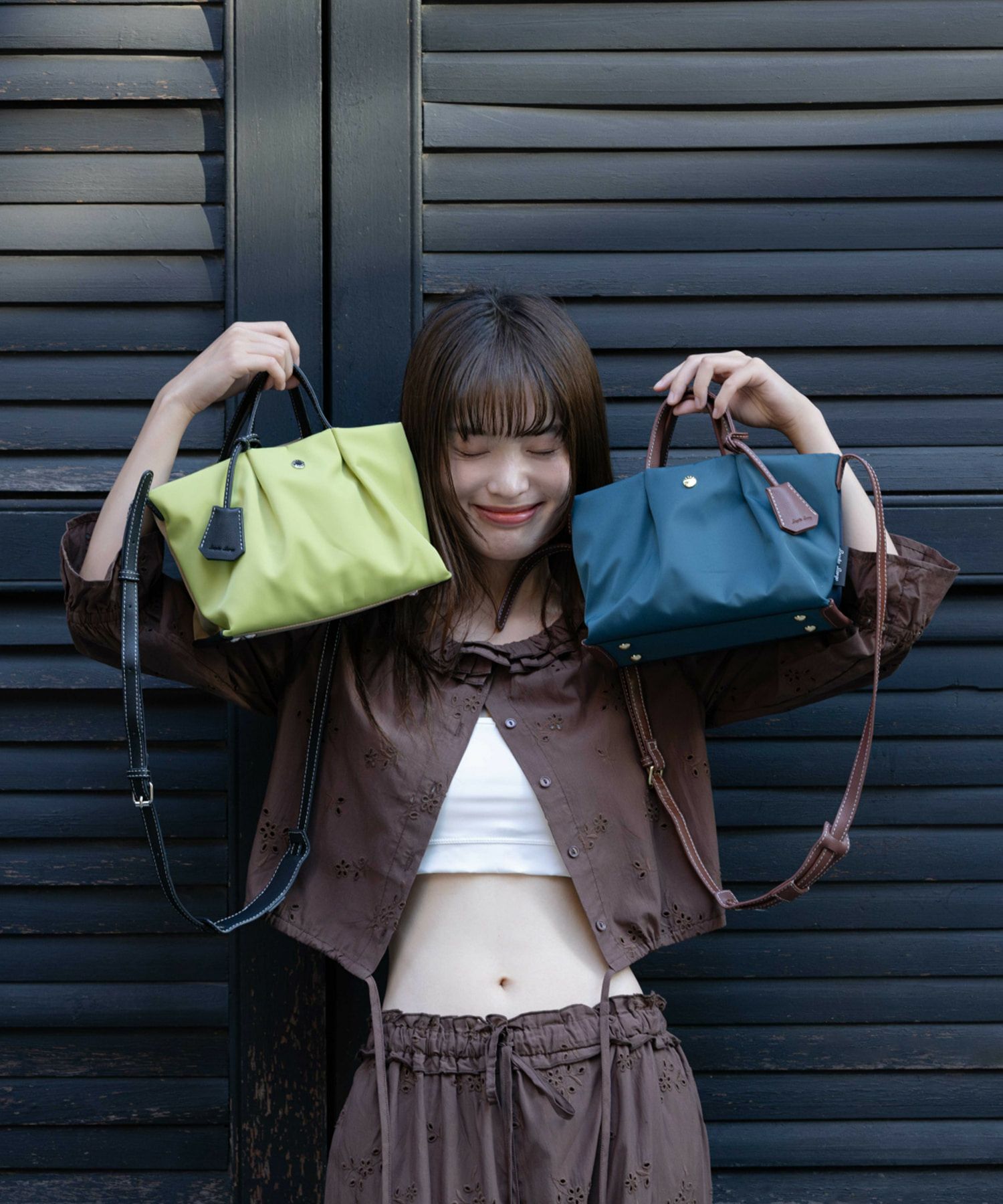 Legato Largo ショルダーバッグ 肩楽 撥水 自立 ｼｮﾙﾀﾞｰﾊﾟｯﾄﾞ付き Wﾌｪｲｽ ｸﾛｼｪｯﾄ付き 底鋲付き mini 肩楽 LH-X0591