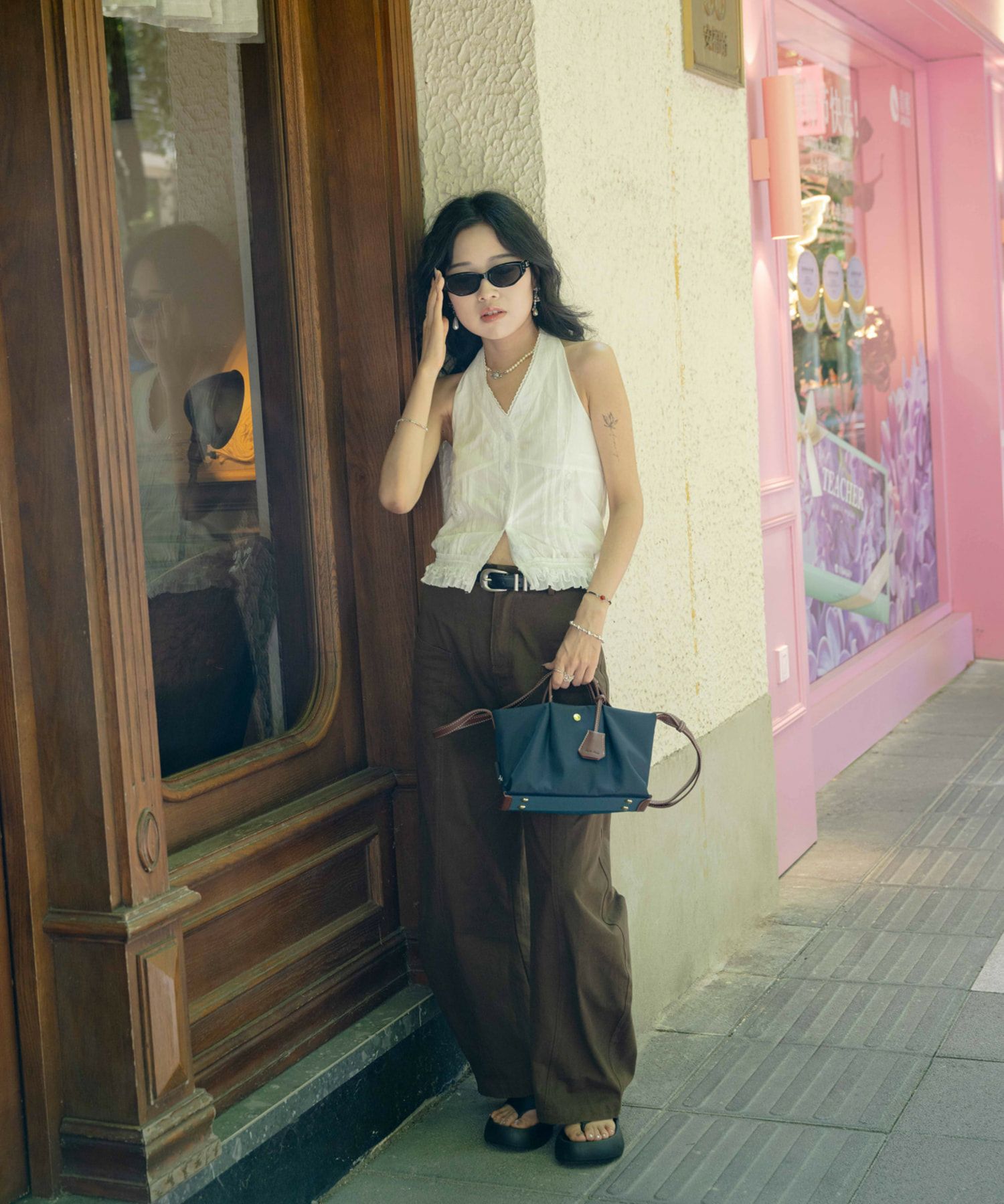 Legato Largo ショルダーバッグ 肩楽 撥水 自立 ｼｮﾙﾀﾞｰﾊﾟｯﾄﾞ付き Wﾌｪｲｽ ｸﾛｼｪｯﾄ付き 底鋲付き mini 肩楽 LH-X0591