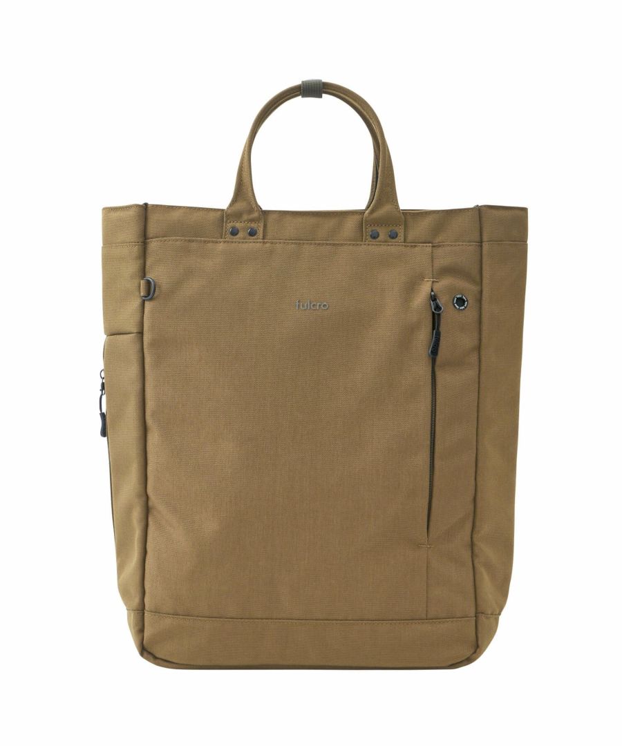 fulcro トートバッグ 両面撥水 多収納 縦型トート 仕事にも使える PC収納付き A4  fma-0036