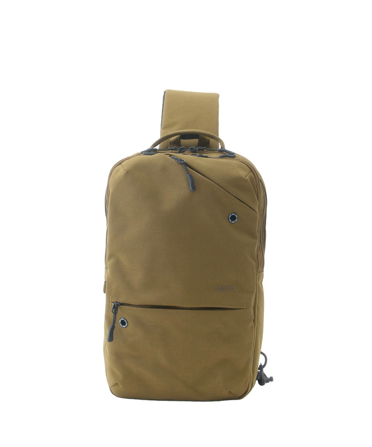 fulcro ボディバッグ ウエストポーチ 両面撥水 タブレット収納 多収納 心地良い着用感 背面メッシュ B5  fma-0042