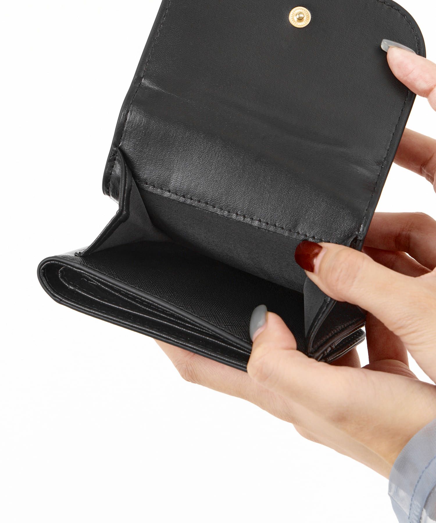 Legato Largo 折財布 2つ折り コンパクト カクシボ合皮 お手入れ楽 大容量 高見え 0 マルゴトウォレット LJ-W0082