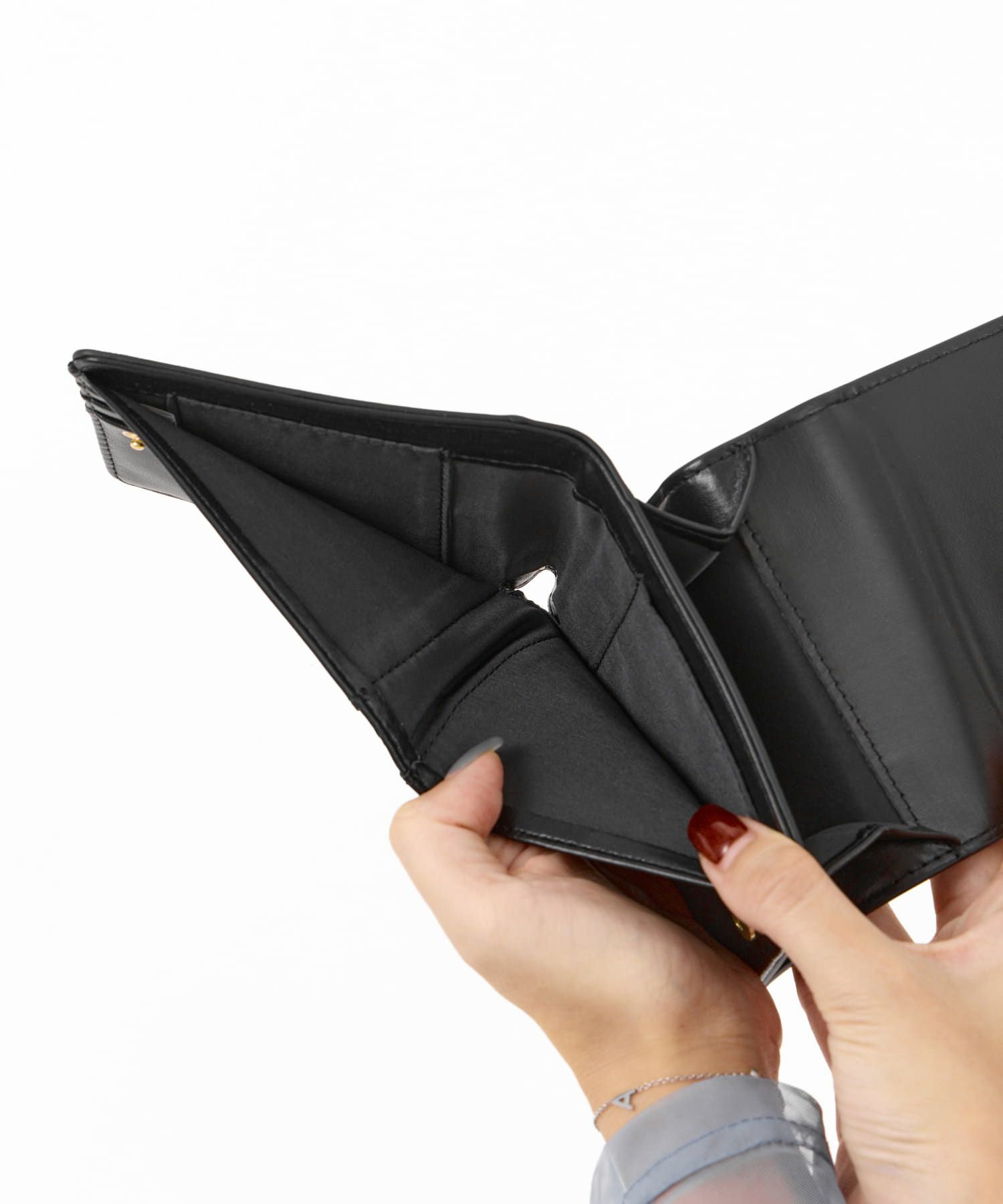 Legato Largo 折財布 2つ折り コンパクト カクシボ合皮 お手入れ楽 大容量 高見え 0 マルゴトウォレット LJ-W0082