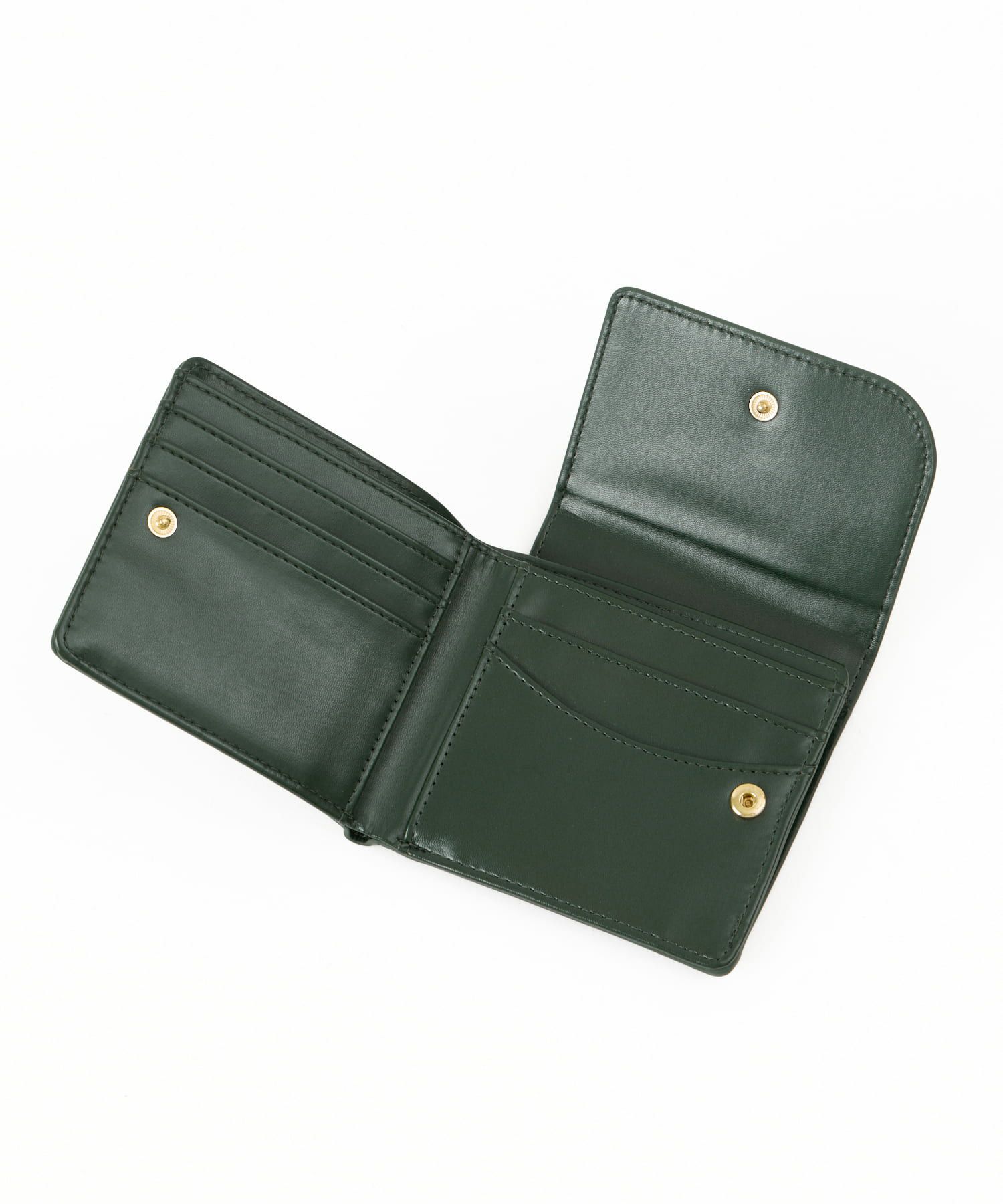 Legato Largo 折財布 2つ折り コンパクト カクシボ合皮 お手入れ楽 大容量 高見え 0 マルゴトウォレット LJ-W0082