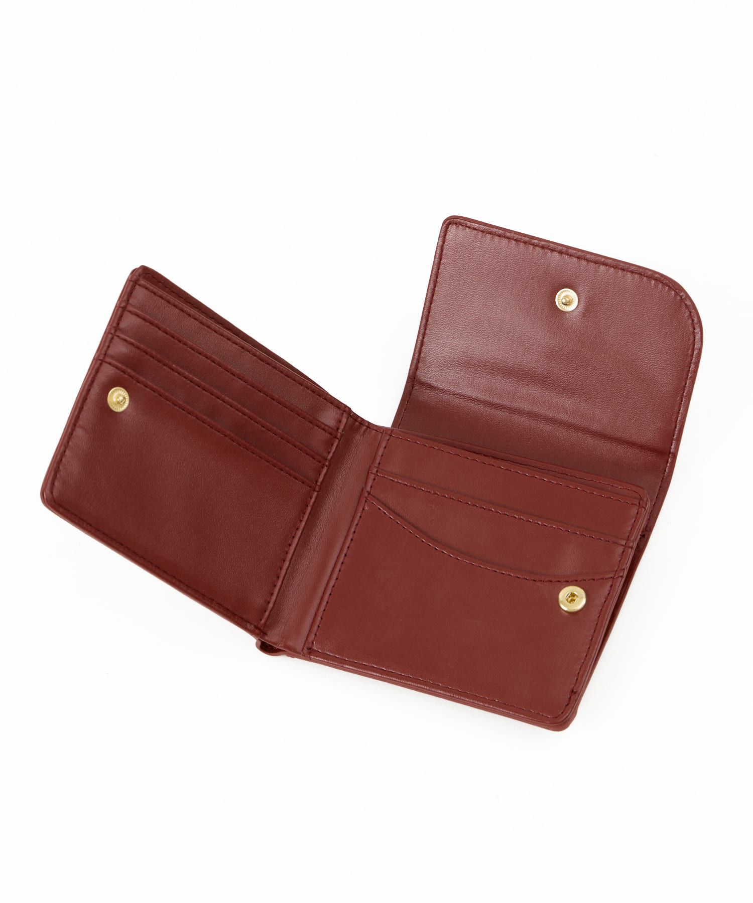 Legato Largo 折財布 2つ折り コンパクト カクシボ合皮 お手入れ楽 大容量 高見え 0 マルゴトウォレット LJ-W0082