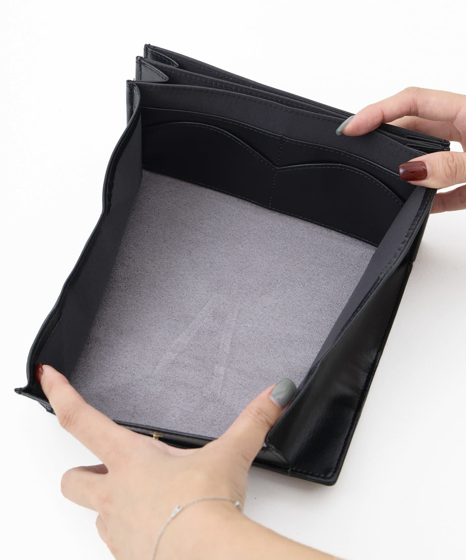 Legato Largo 長財布 カクシボ合皮 高見え お手入れ楽 大容量 0 マルゴトウォレット LJ-W0083