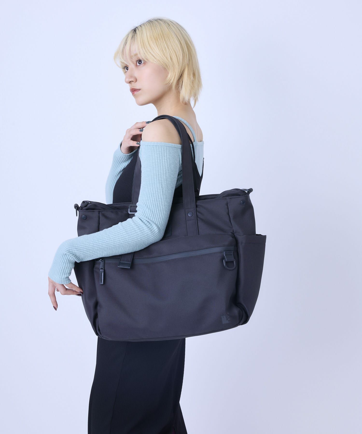 anello トートバッグ 撥水 2WAY 調節ショルダー 15インチPC収納 A4 EXPAND5 ATB4846