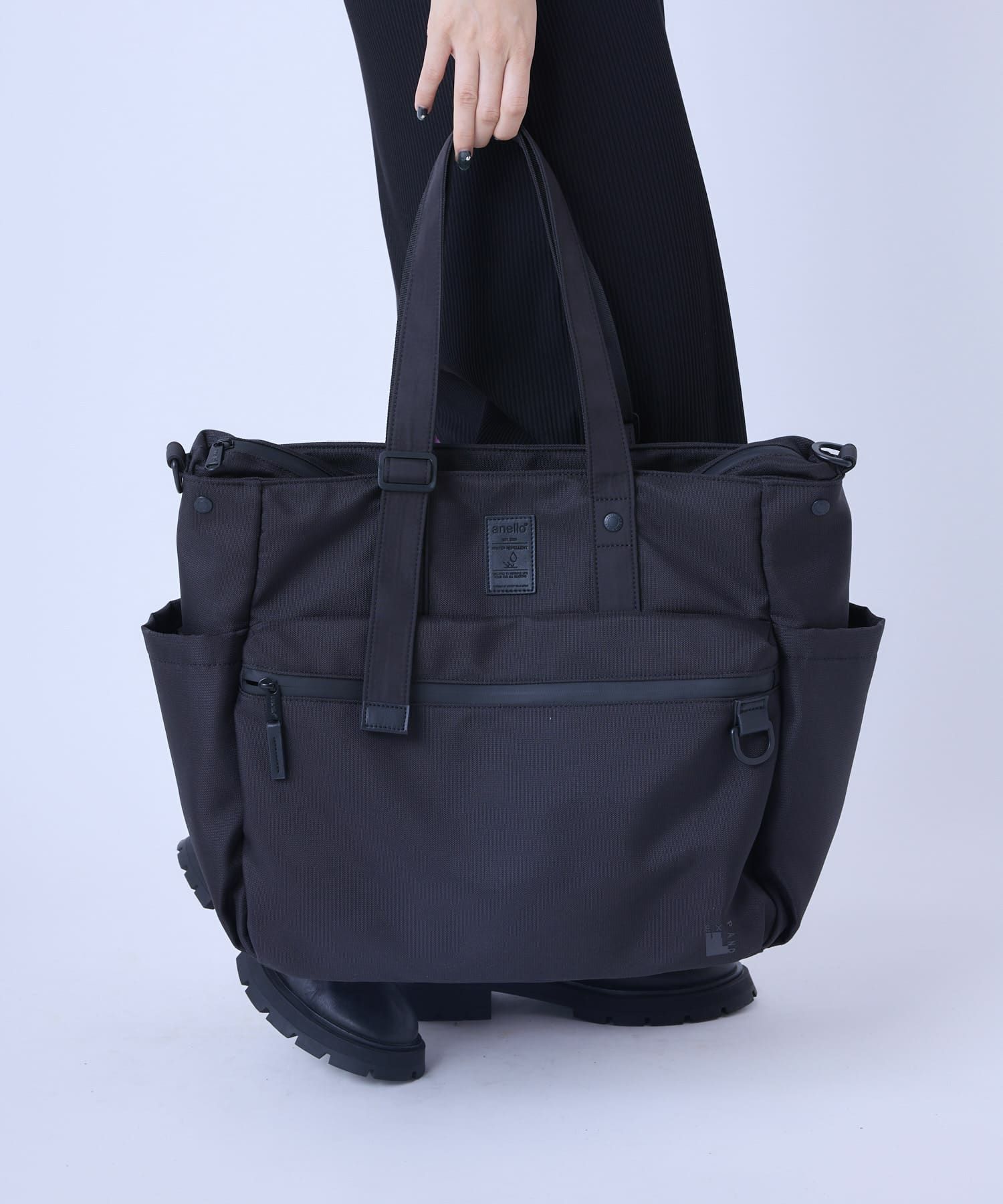 anello トートバッグ 撥水 2WAY 調節ショルダー 15インチPC収納 A4 EXPAND5 ATB4846