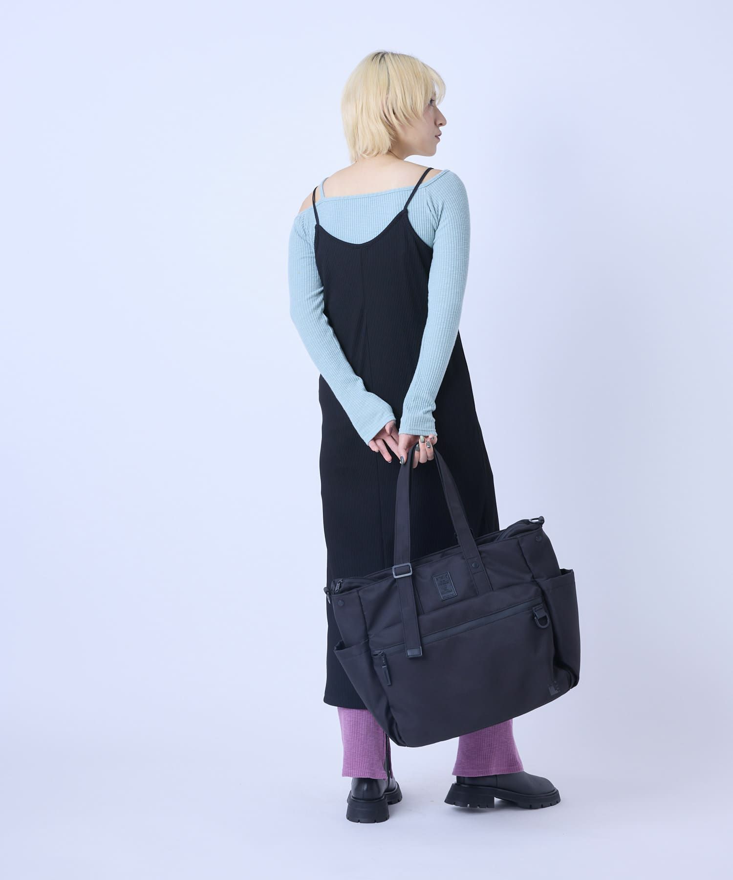 anello トートバッグ 撥水 2WAY 調節ショルダー 15インチPC収納 A4 EXPAND5 ATB4846