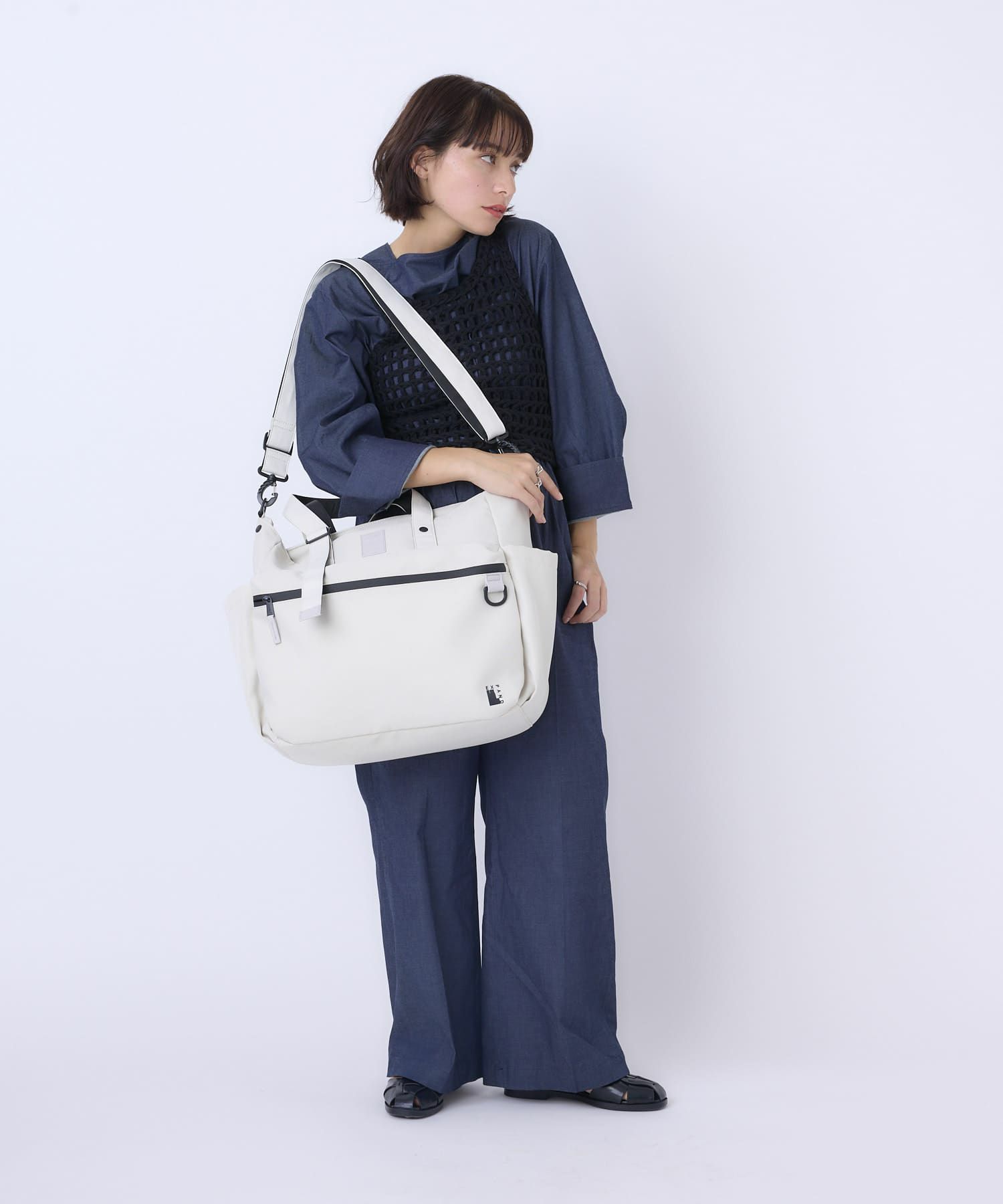 anello トートバッグ 撥水 2WAY 調節ショルダー 15インチPC収納 A4 EXPAND5 ATB4846